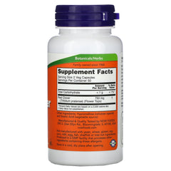 NOW Foods Red Clover ingredienser-etikett