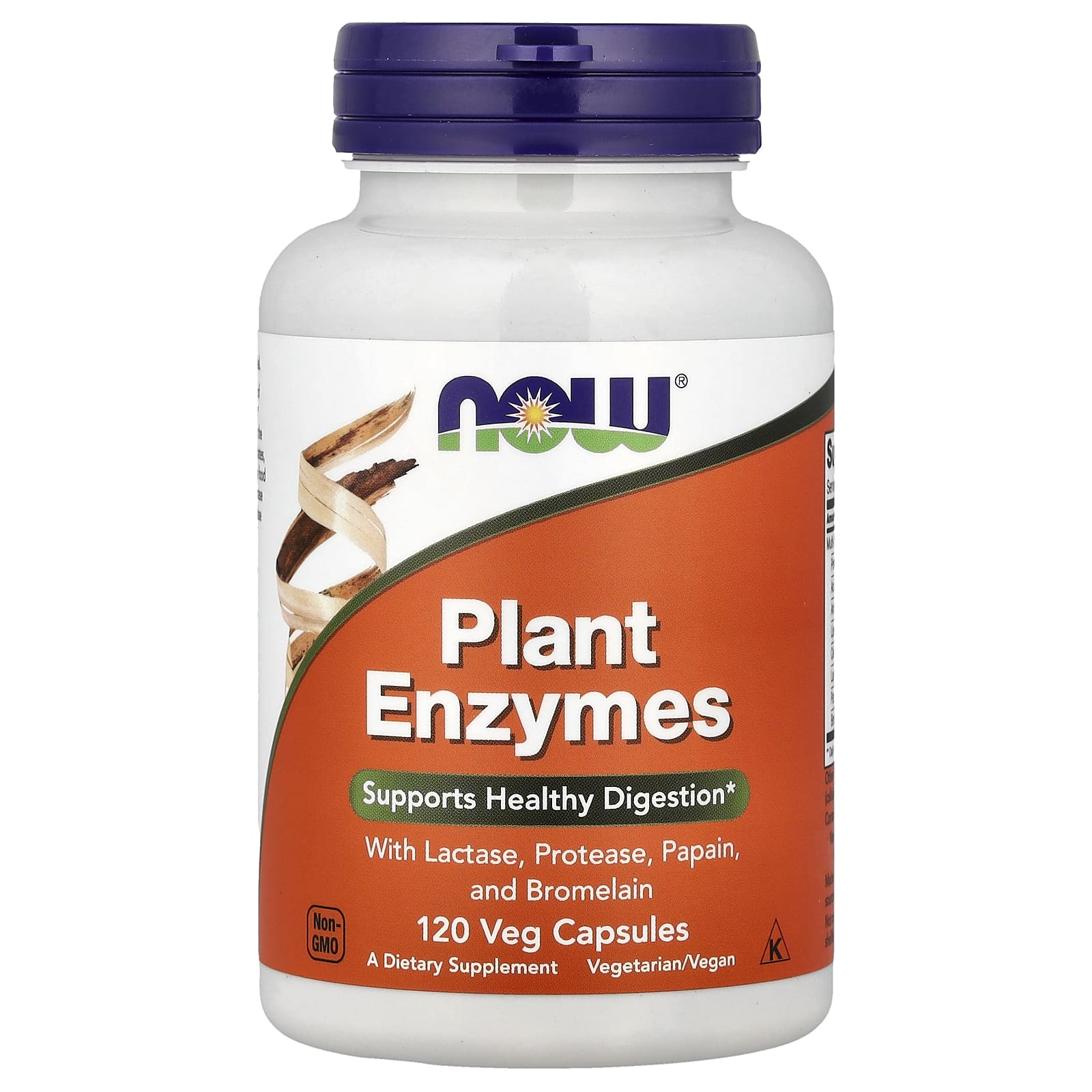 Plant Enzymes baksida med näringsfakta