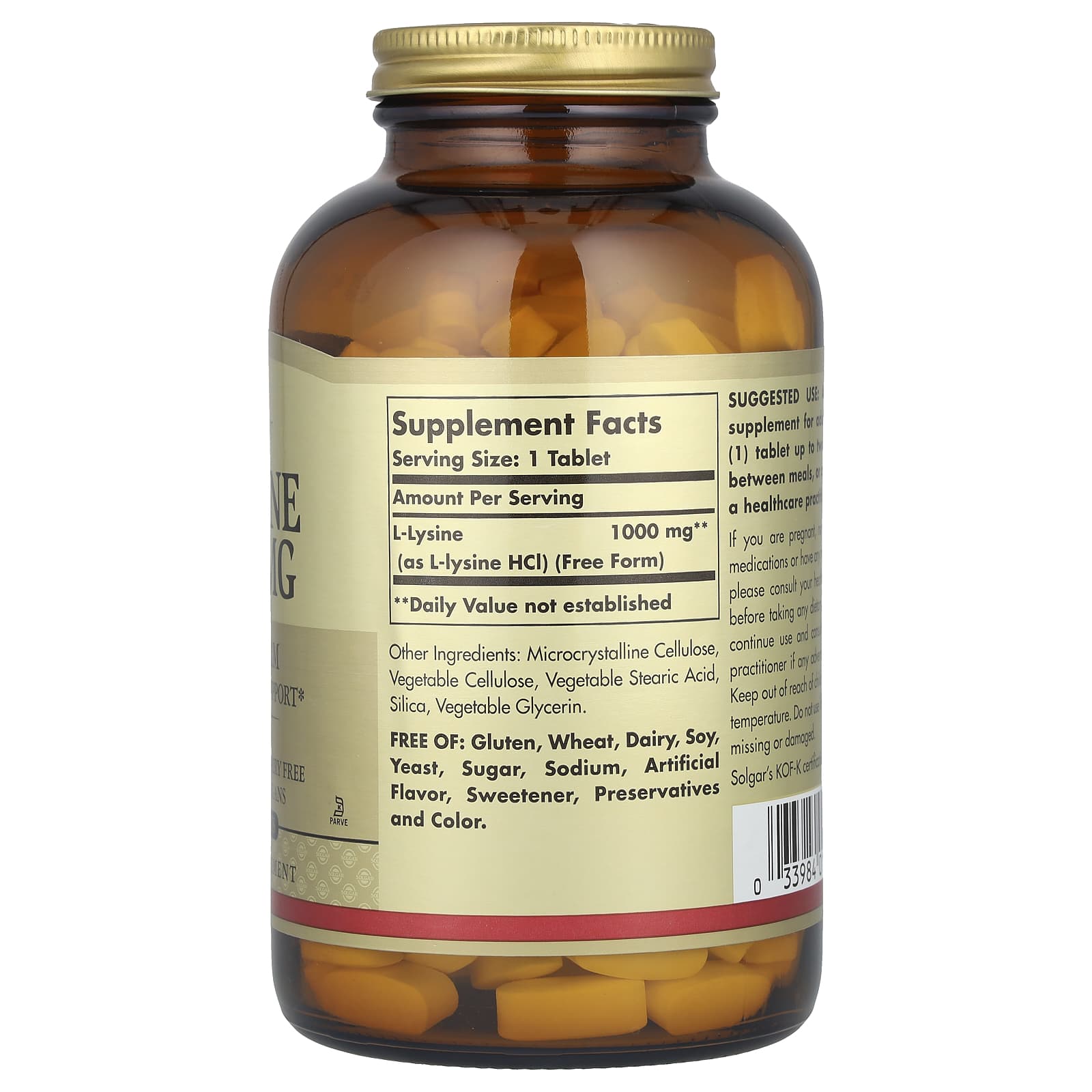 Solgar L-Lysine ingredienser lista