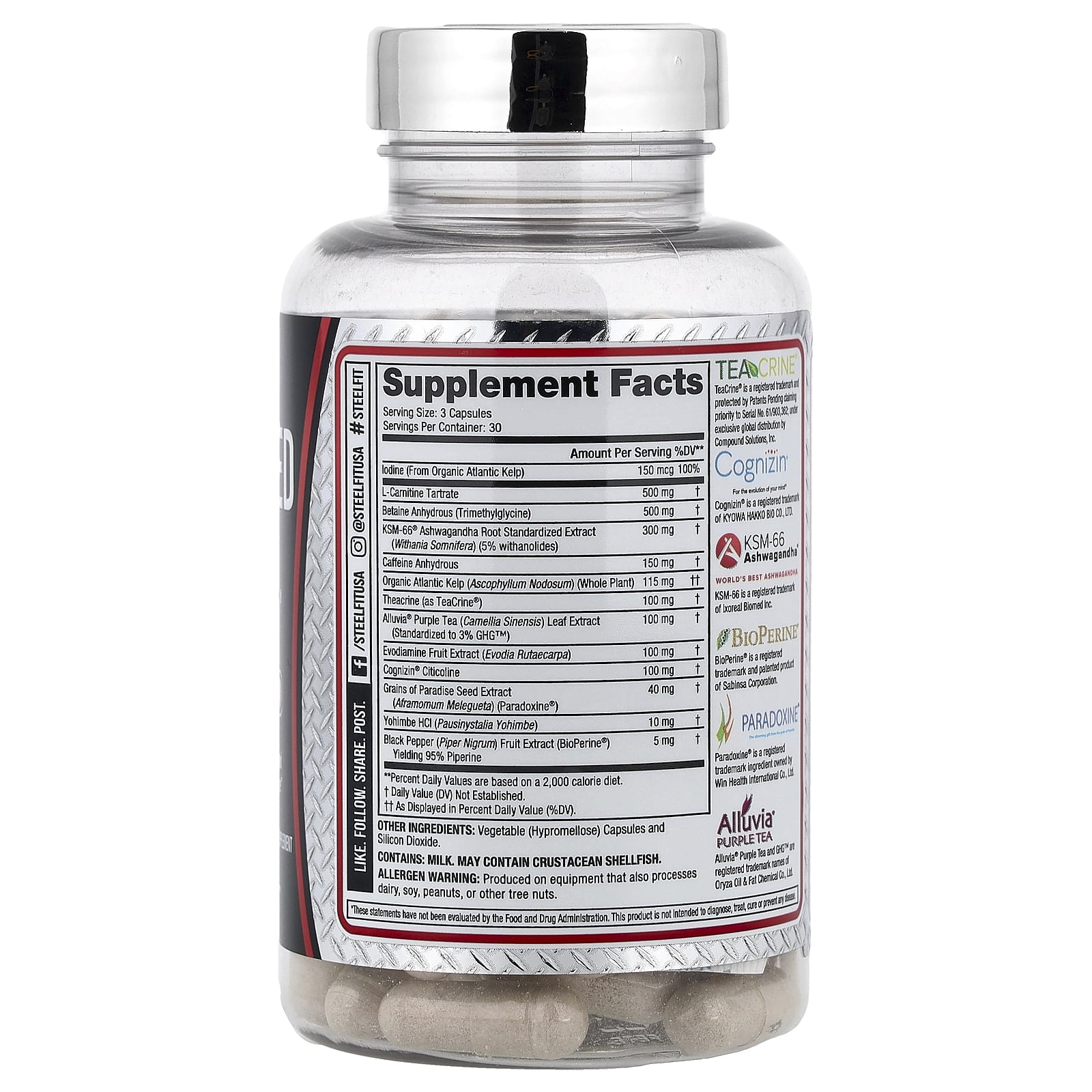 Shredded Steel – Näringsfakta och ingredienser