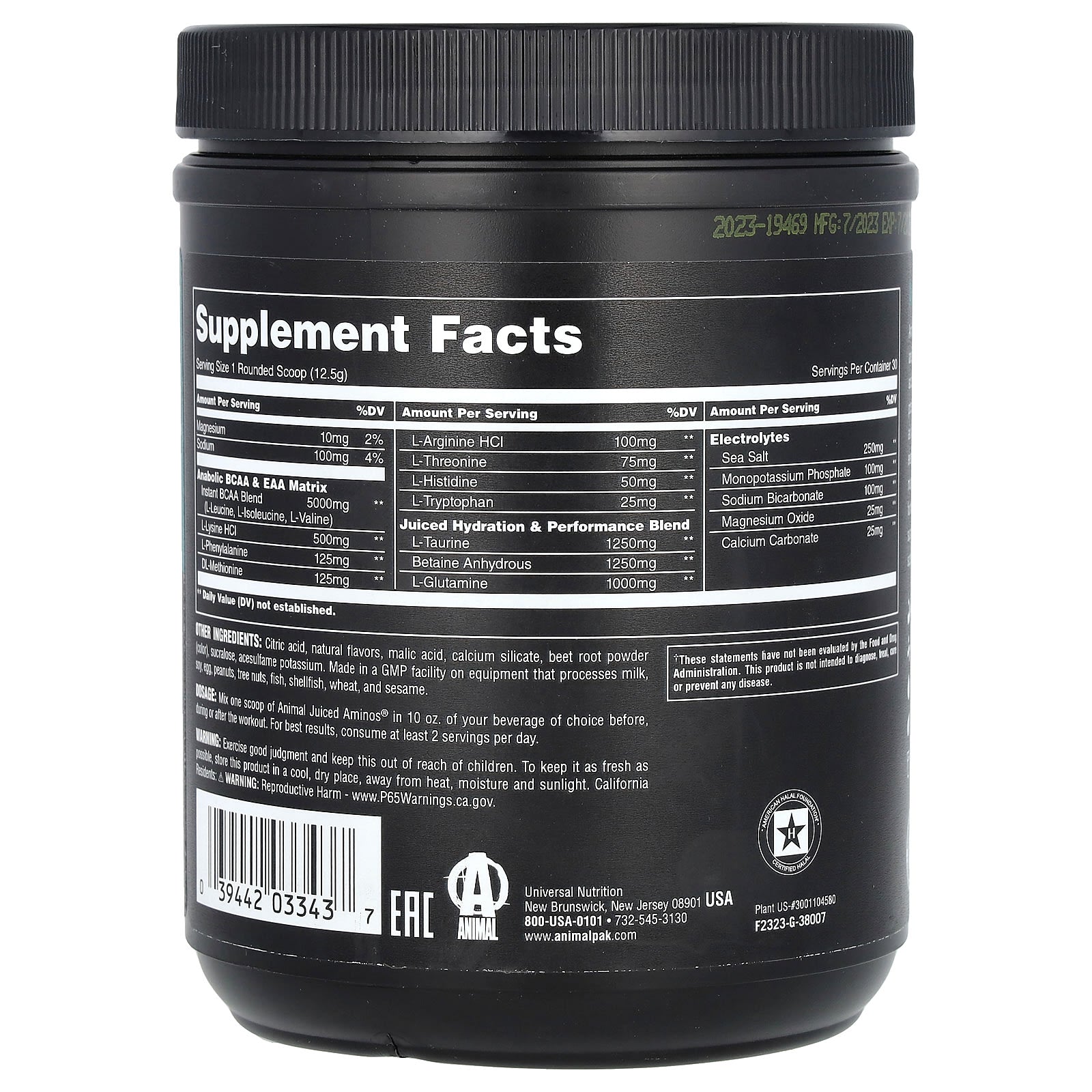 Universal Nutrition - Juiced Aminos - Amino Acid Complex