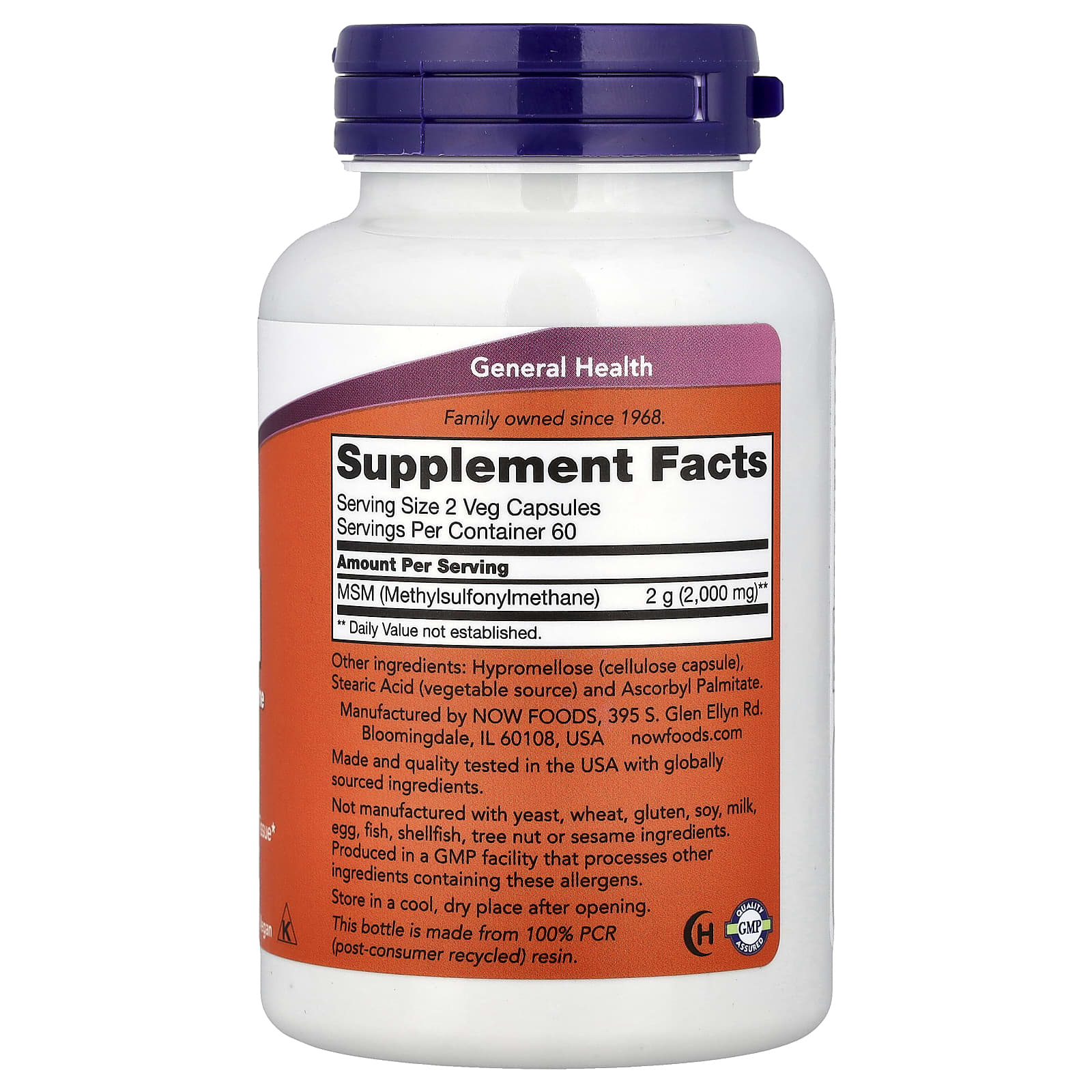 NOW Foods - MSM - 200 tabletter