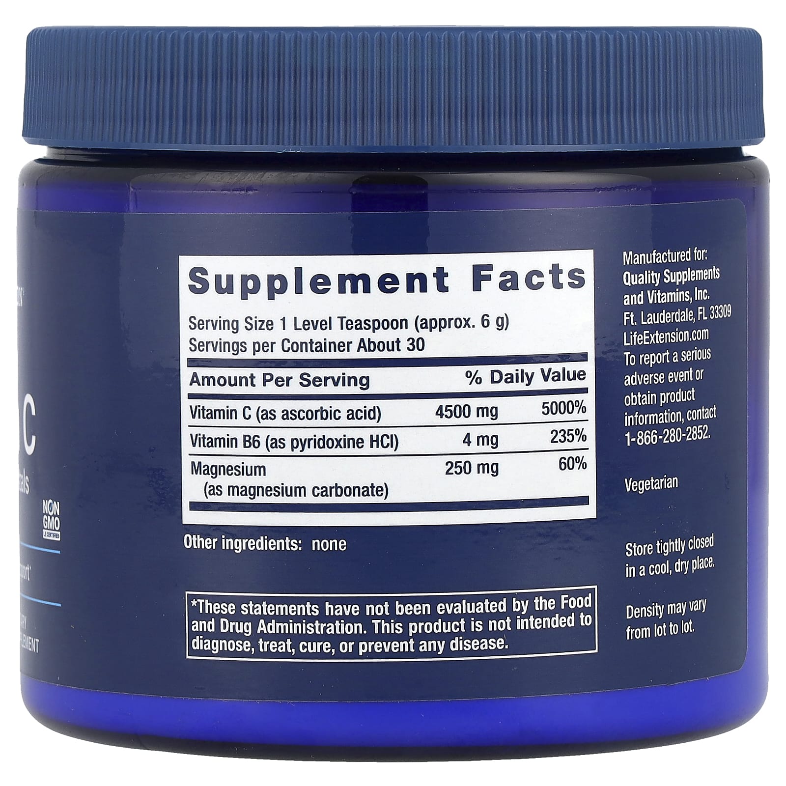 Life Extension - Brusetabletter med Vitamin C og Magnesiumkrystaller - 180g