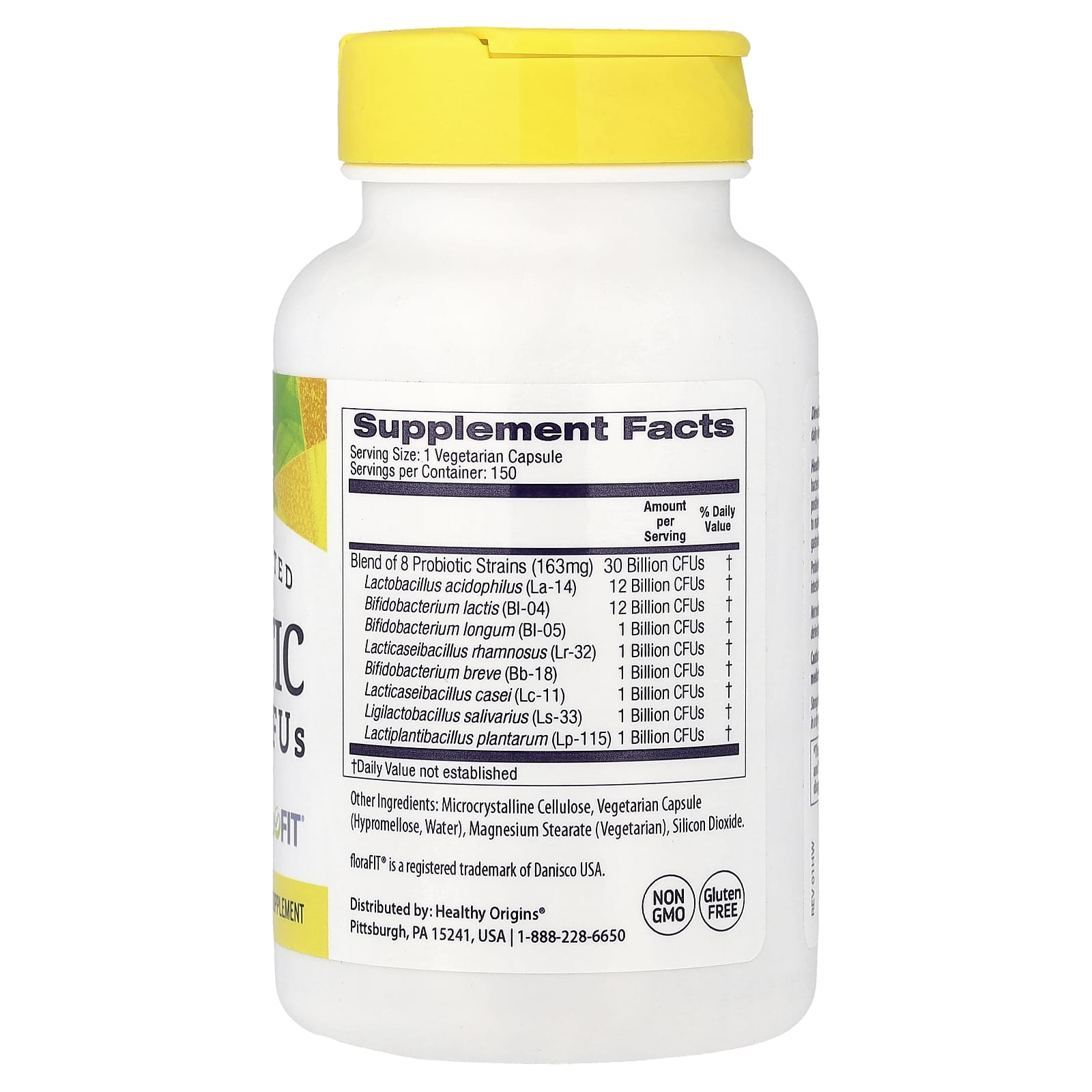 Probiotic 30 Miljarder CFU – ingredienslista etikett