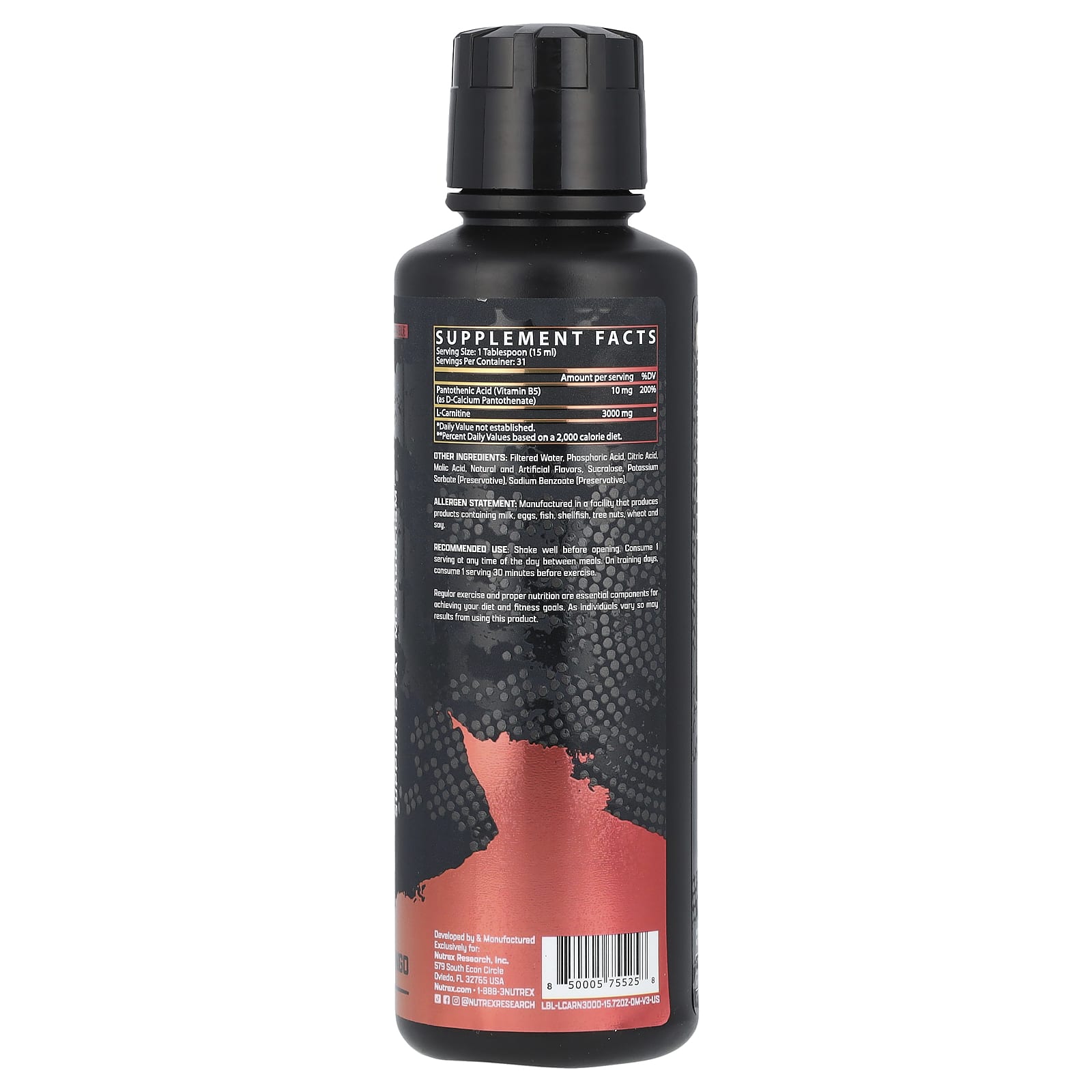Nutrex Research - Nestemäinen Karnitiini 3000