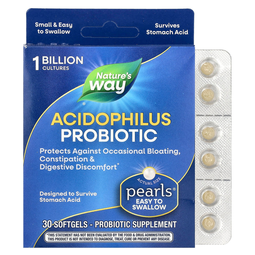 Probiotic Pearls Acidophilus baksida näringsfakta