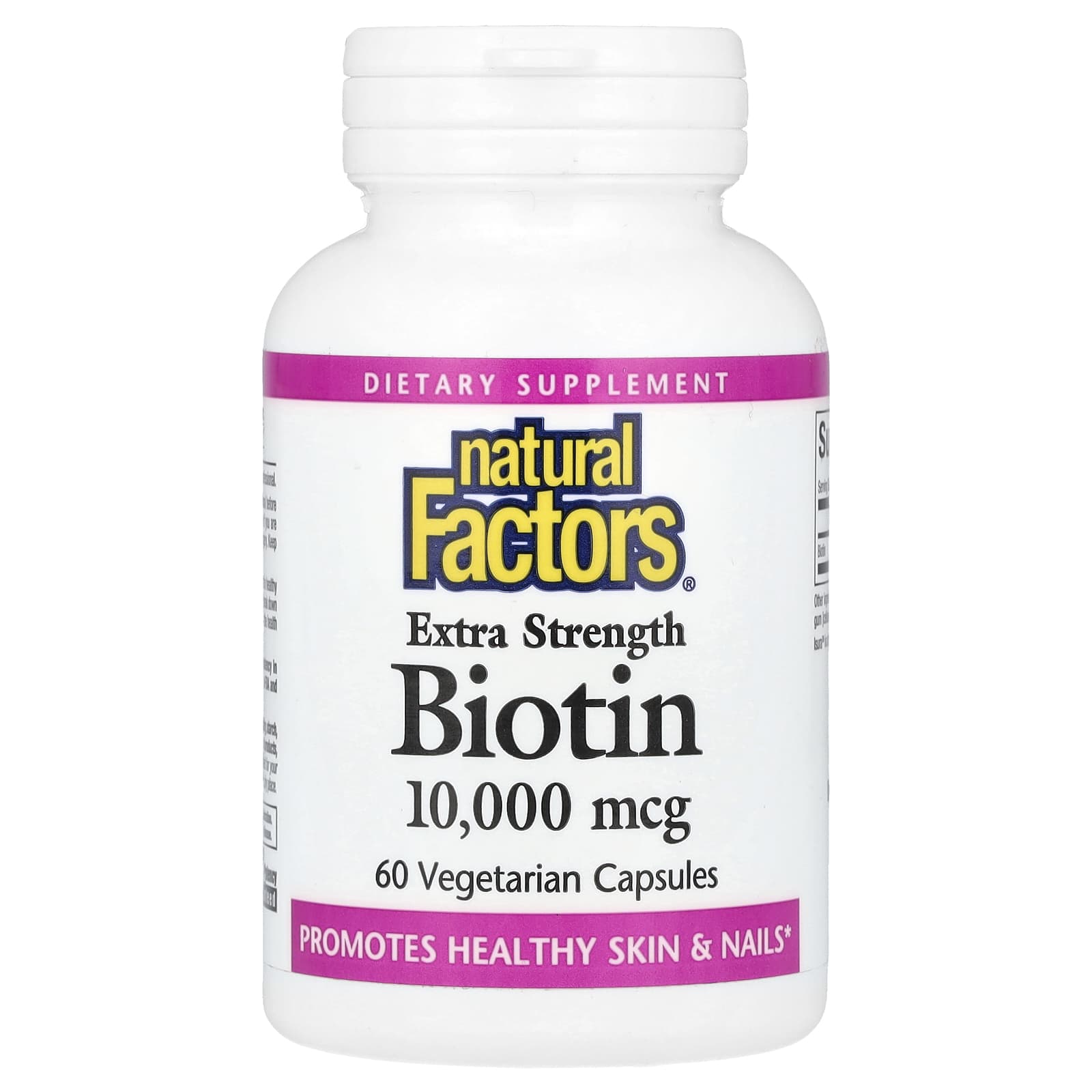 Biotin Extra Strength baksida näringsfakta