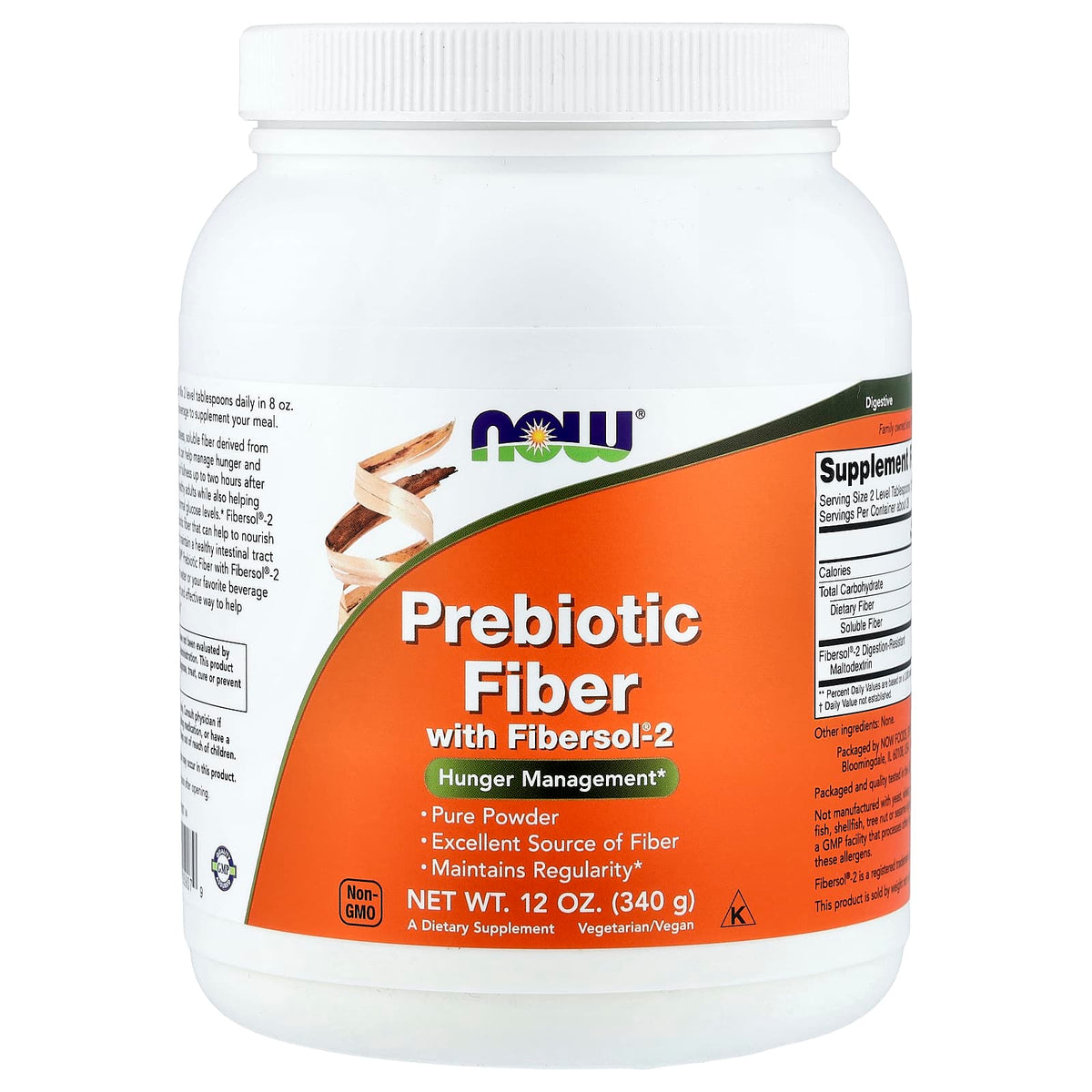 Prebiotic Fiber Fibersol-2 baksida näringsfakta