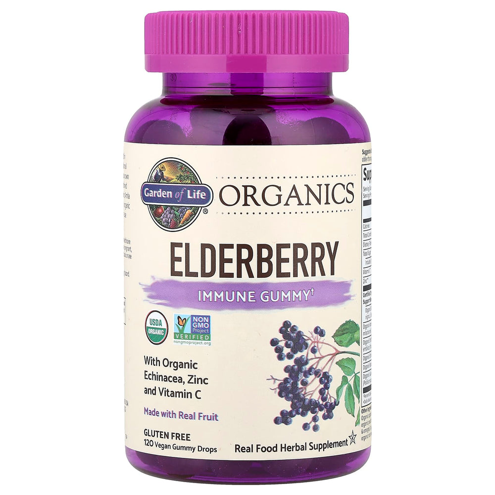 Elderberry Immune Gummy näringsfakta-etikett