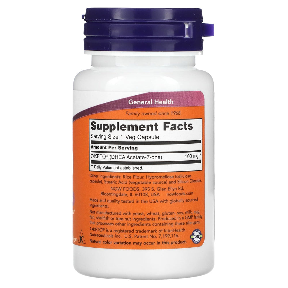 NOW Foods 7-KETO kapsel närbild