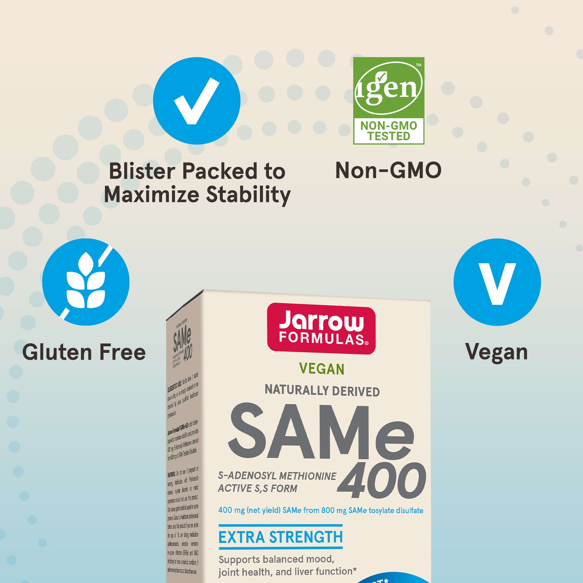 Jarrow Formulas - Natural SAMe Full Potency 400