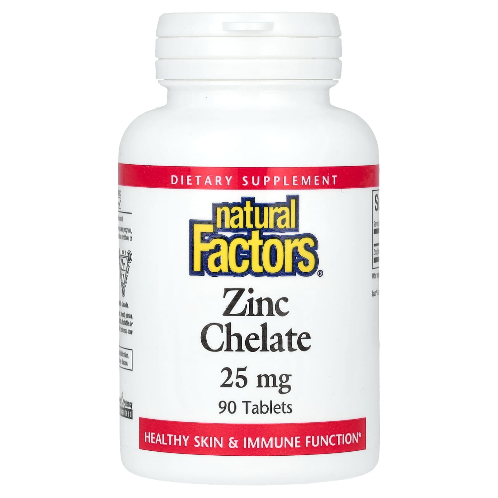 Natural Factors Zinc Chelate baksida