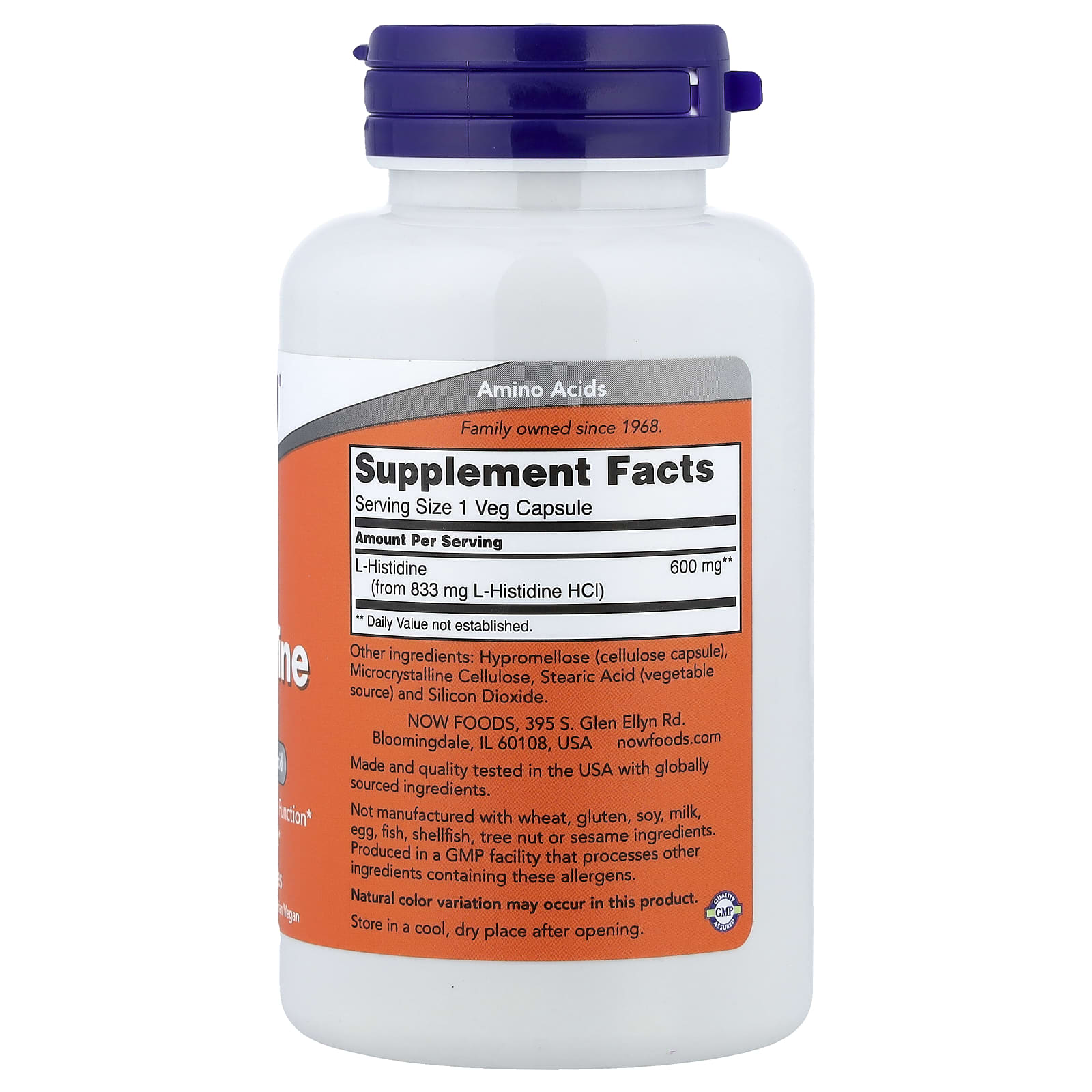 L-Histidin ingredienser etikett