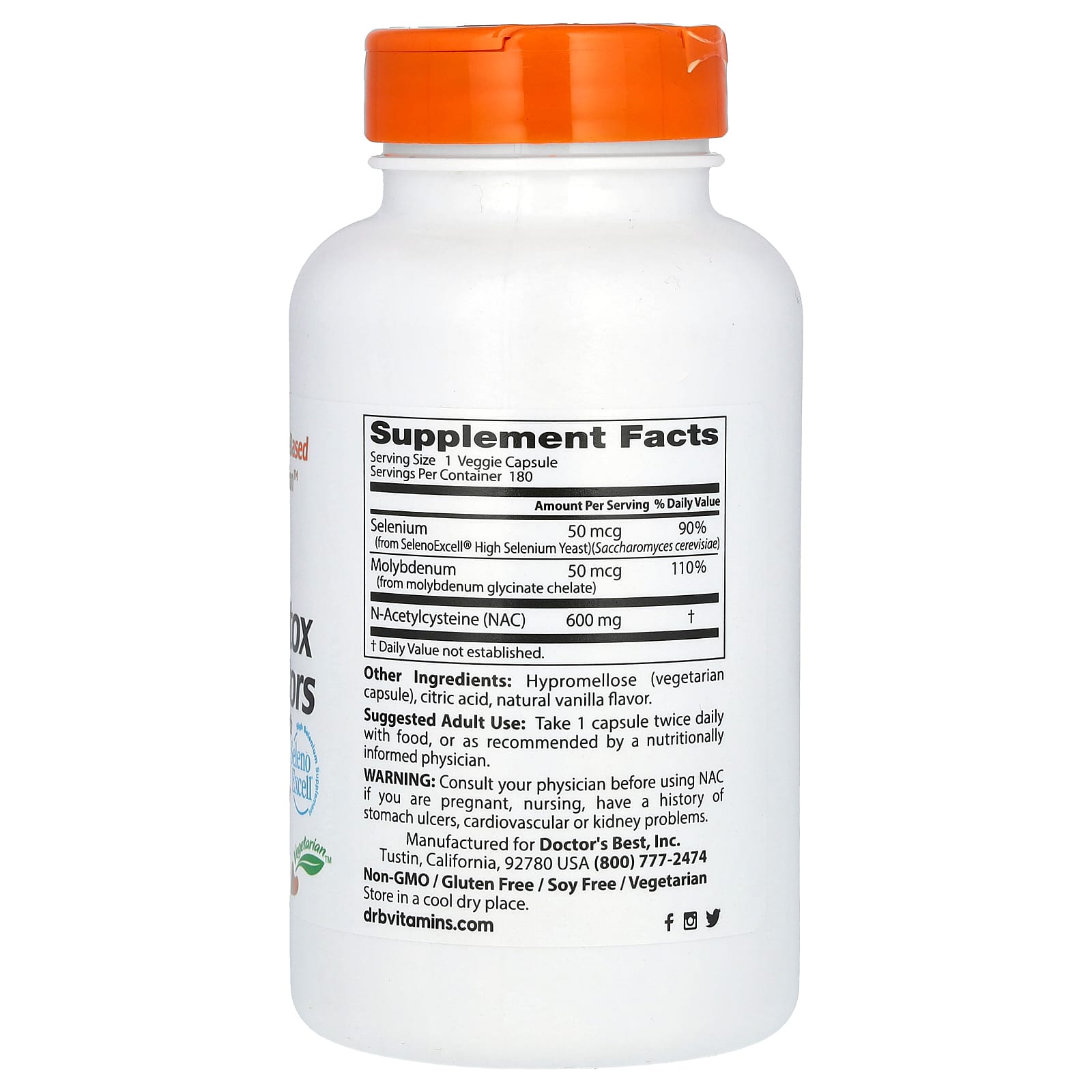Doctor's Best - NAC Detox Regulators - 60 Vcaps