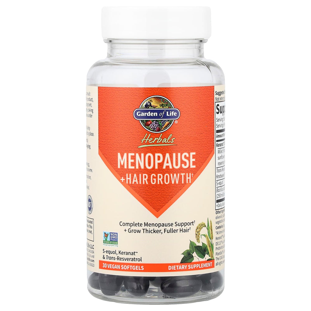 Menopause + Hair Growth ingredienser & etikett