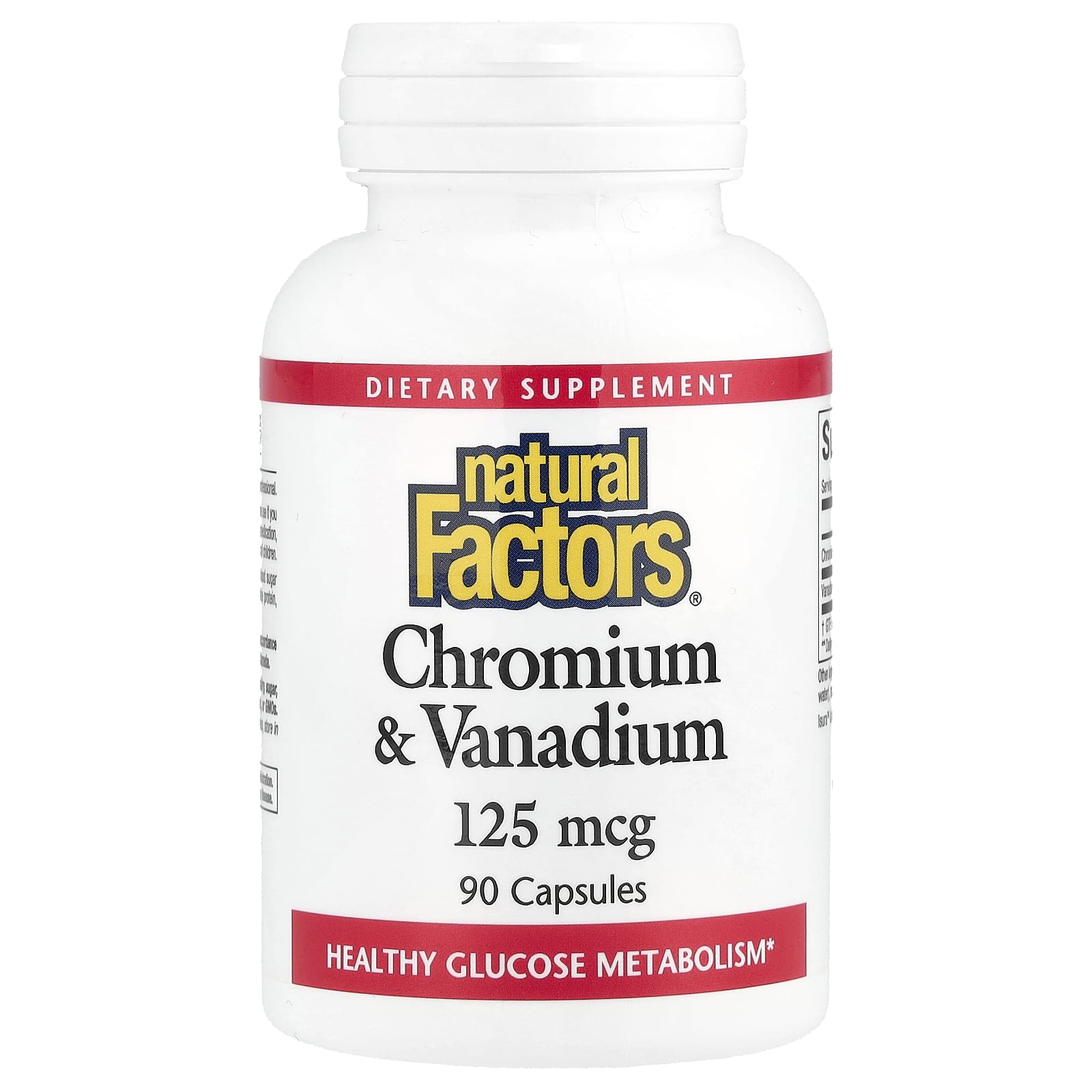 Natural Factors Chromium & Vanadium baksida