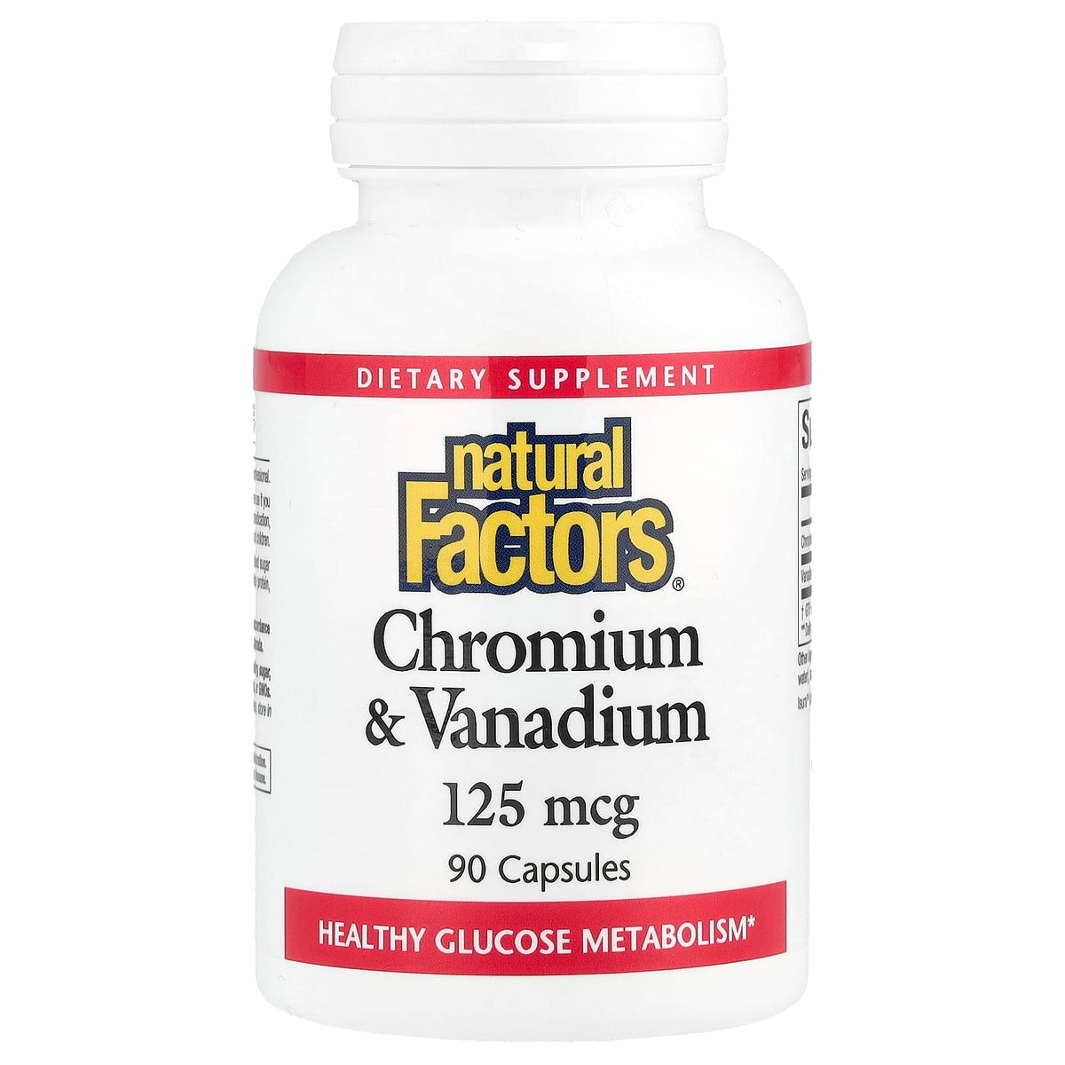 Natural Factors Chromium & Vanadium baksida