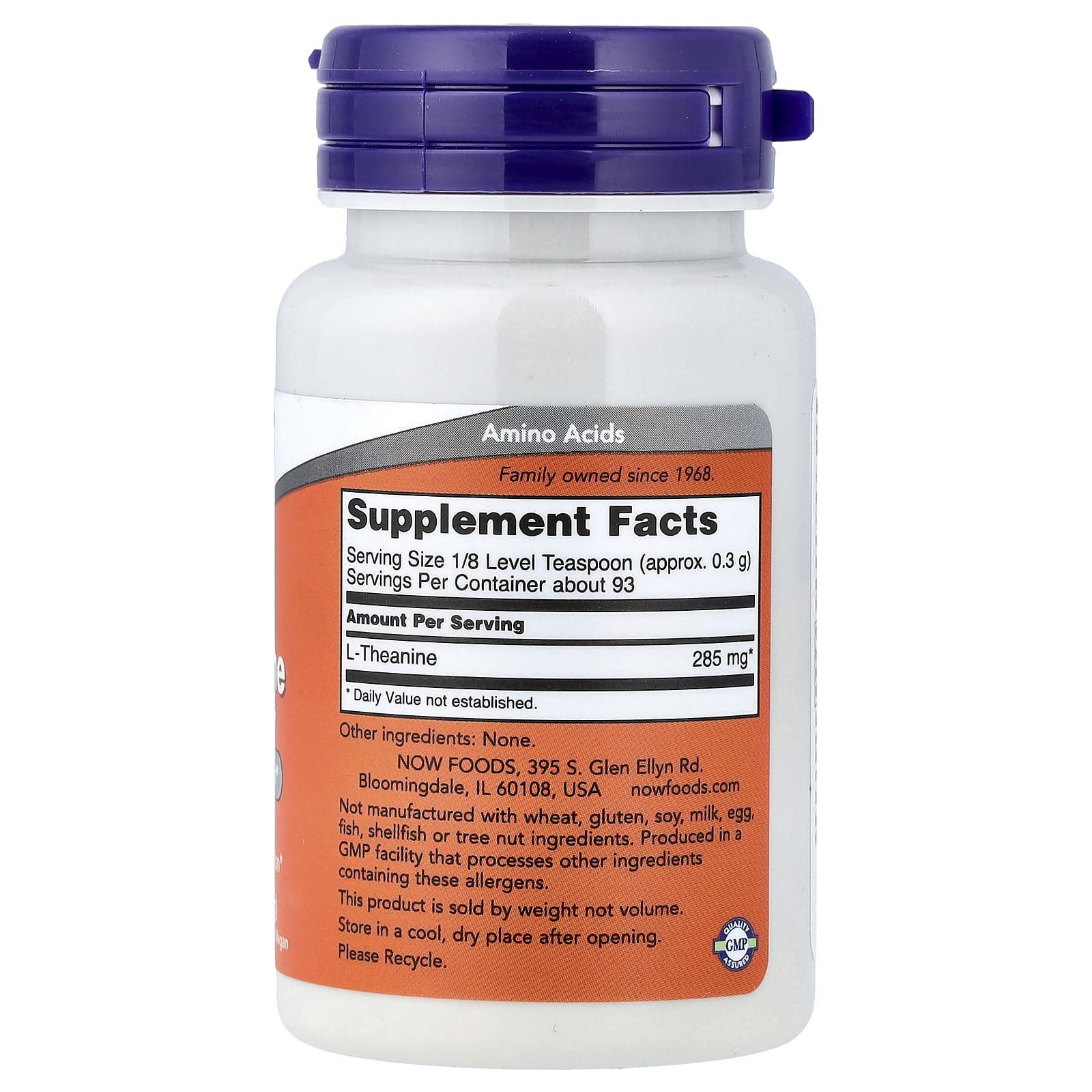 L-Theanine Pure Powder näringsfakta