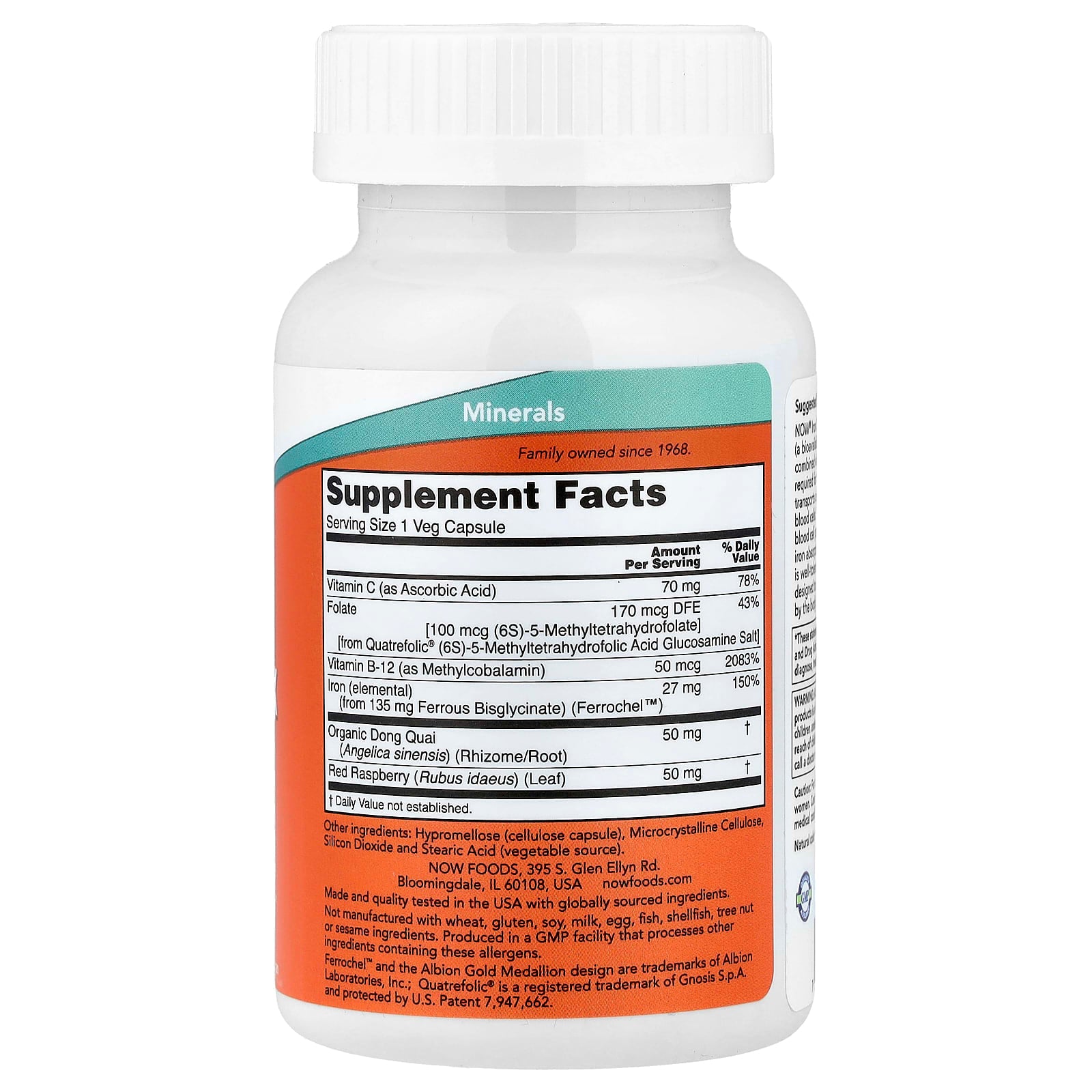 Now Foods - Iron, 18mg - 120 Vcaps