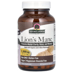 Nature's Answer Lion's Mane ingredienser lista