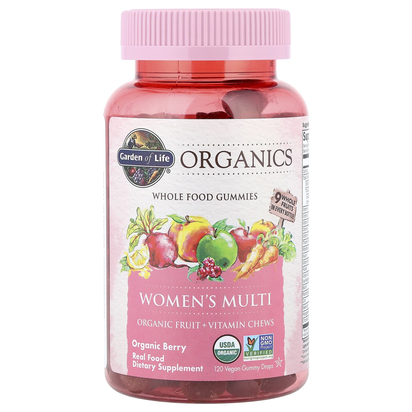 Garden Of Life - Mykind Kvinders Multi Gummies, Bær - 120 Gummy Drops