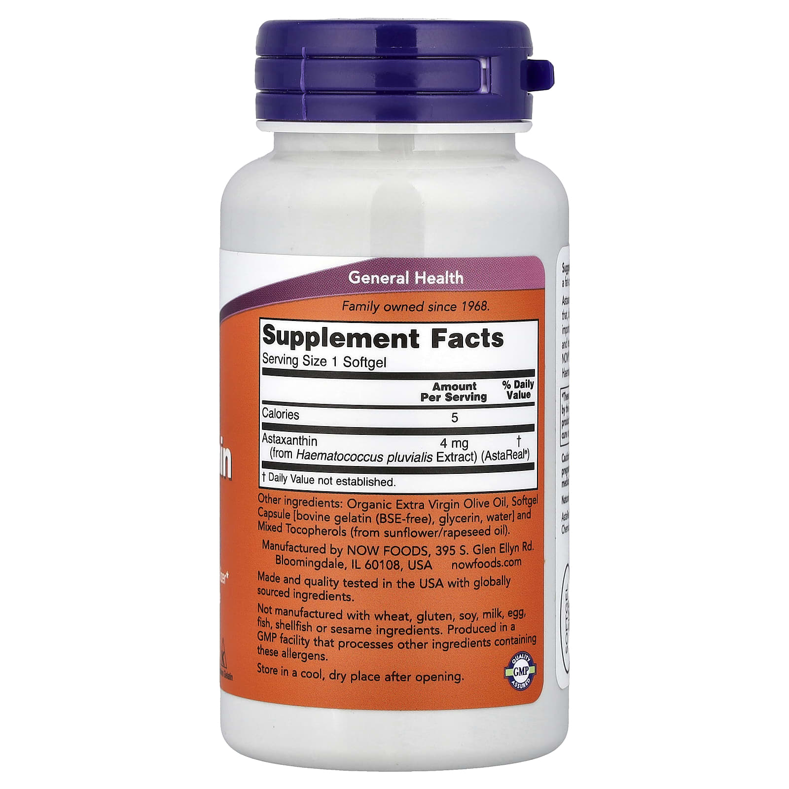 Astaxanthin 4 mg ingredienser lista