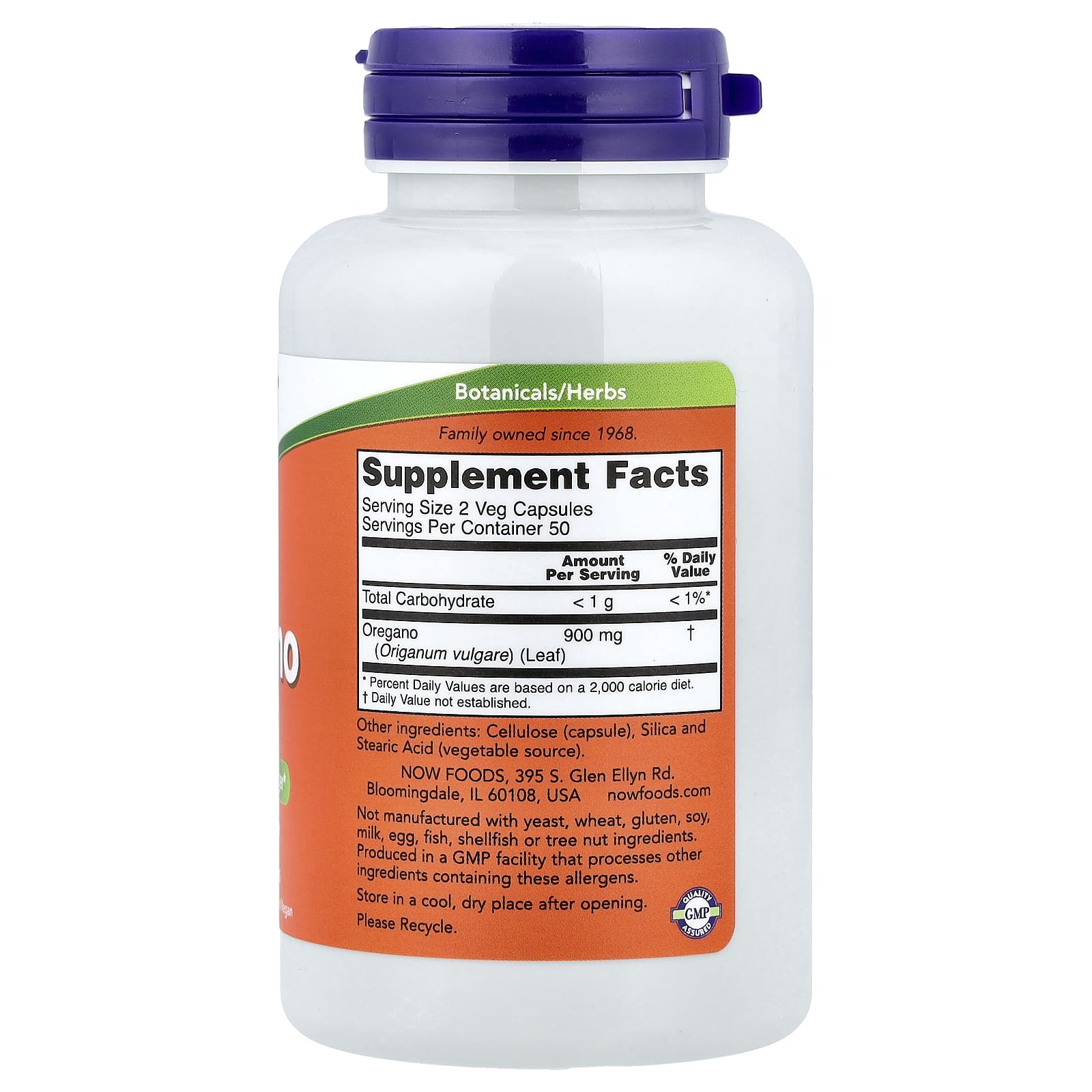 NOW Foods - Oregano - 100 Veganske Kapsler