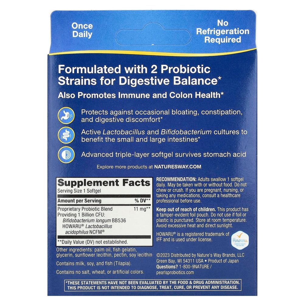 Nature's Way Probiotic Pearls Complete näringsfakta