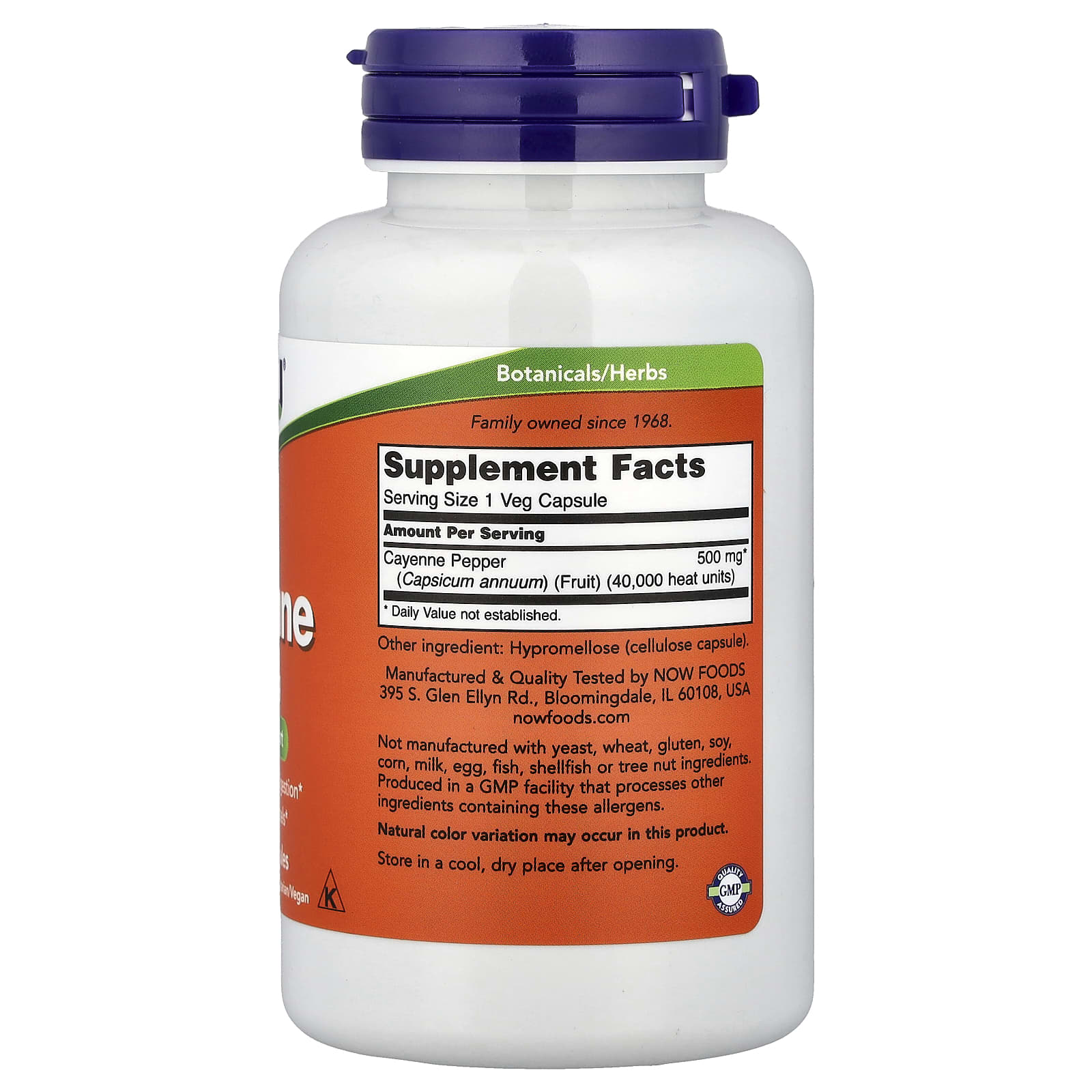 Cayenne 500mg kapseldetalj