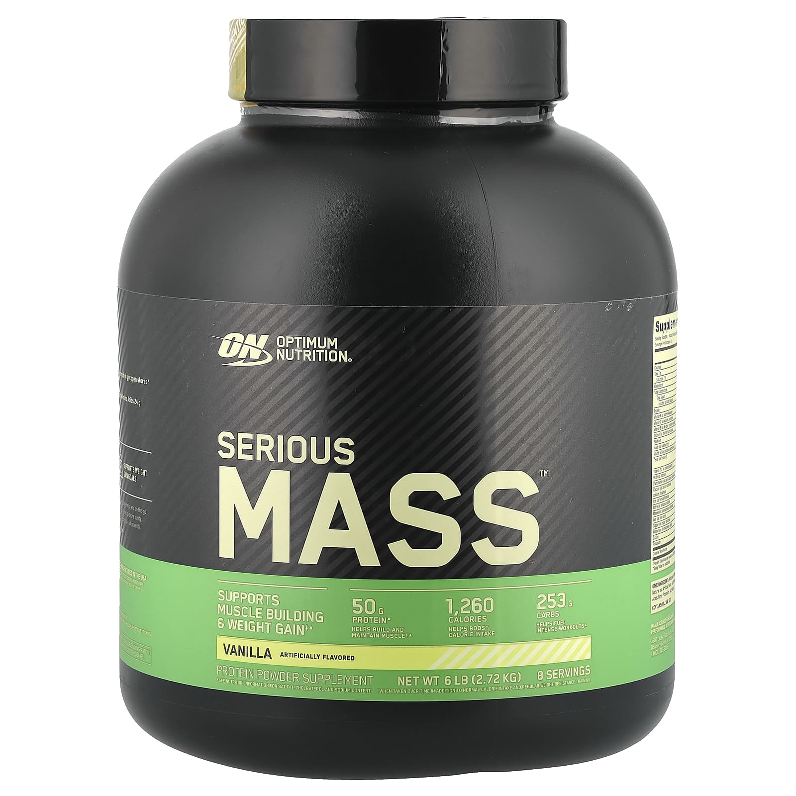 Optimum Nutrition Vanilla baksida näringsfakta