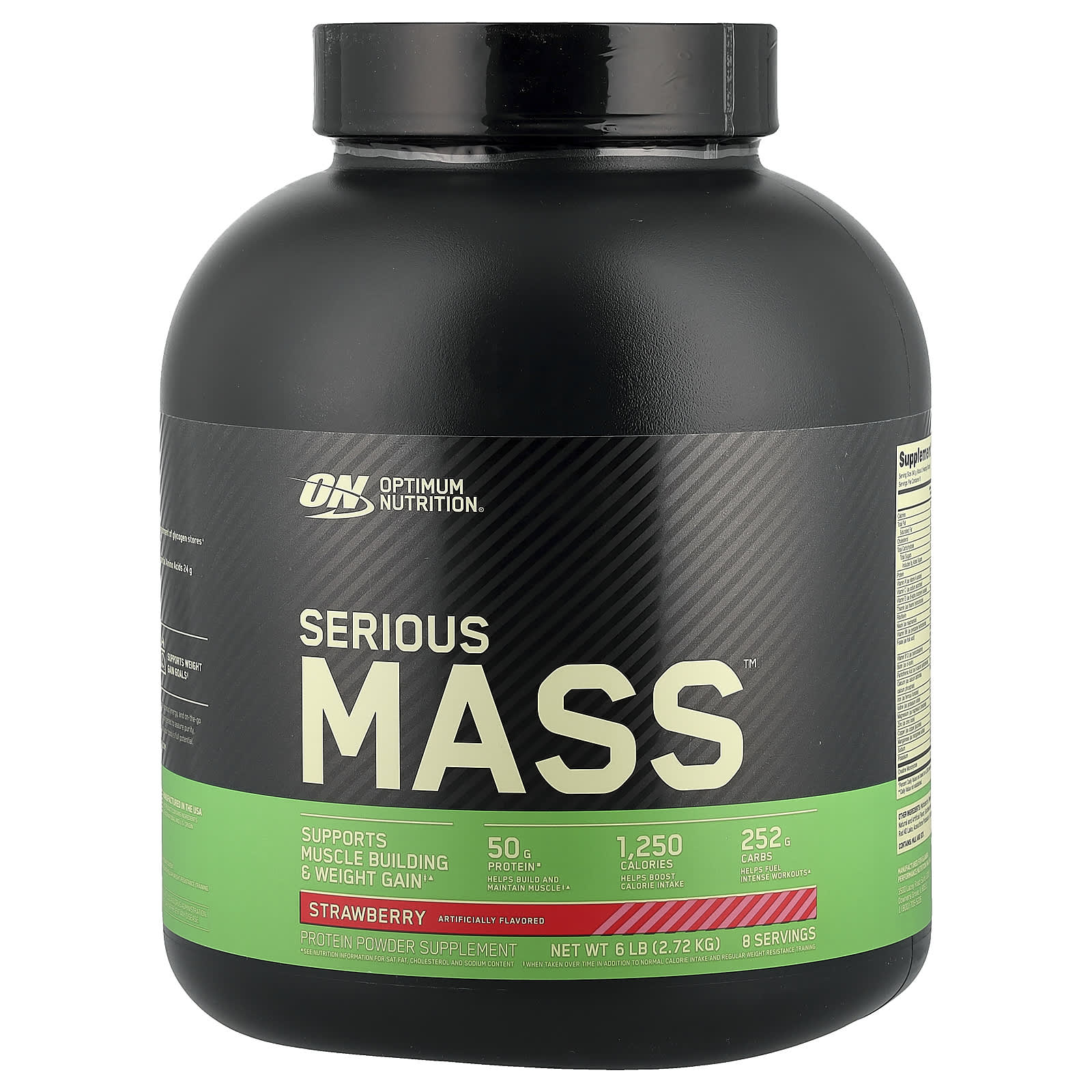 Optimum Nutrition Strawberry baksida näringsfakta