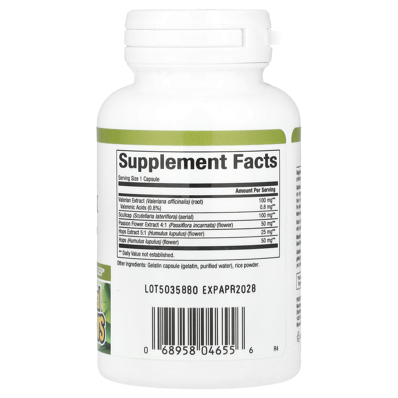 Natural Factors Sleep Relax Formula näringsfakta