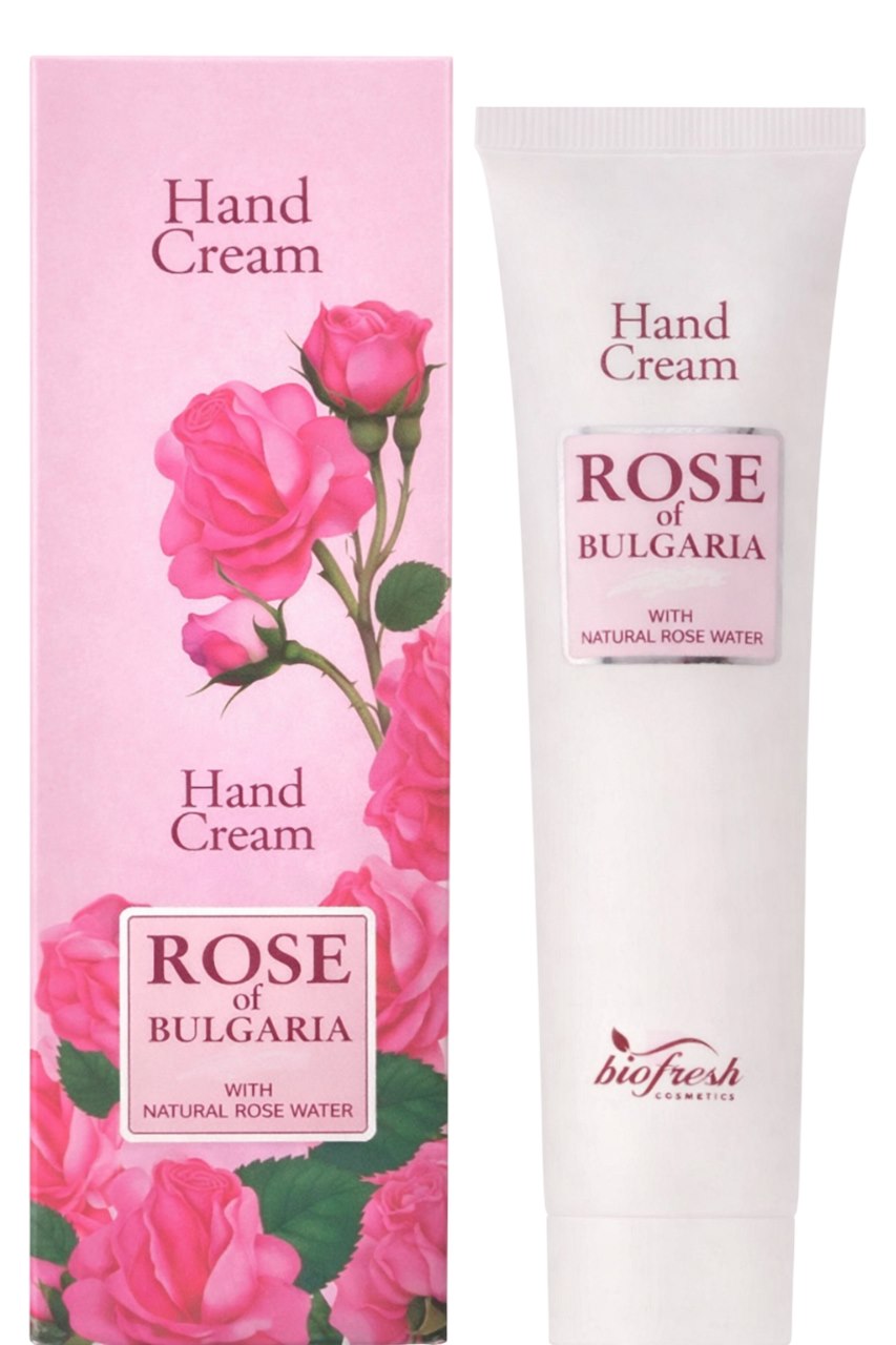 Biofresh Rose of Bulgaria handkräm baksida etikett