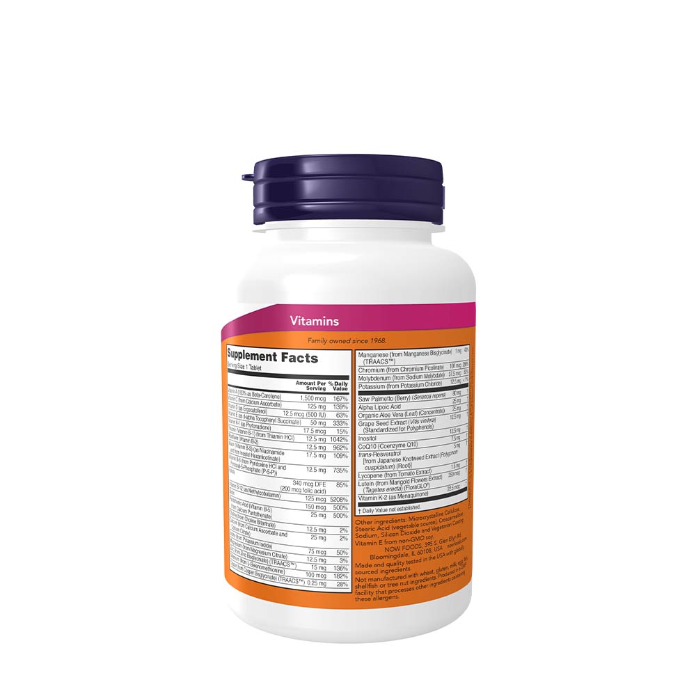NOW Foods - Adam Multivitamin Til Mænd - 60 Tabletter