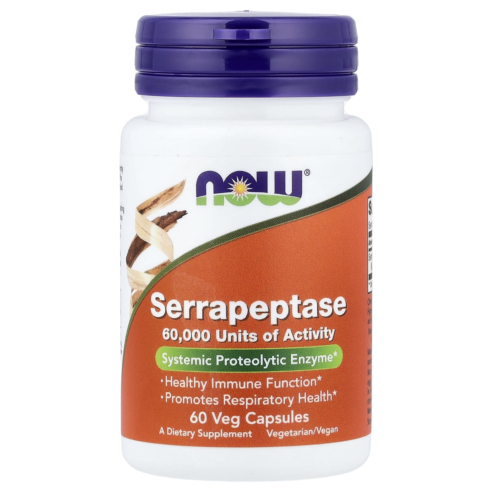 Serrapeptase 60 000 enheter baksida