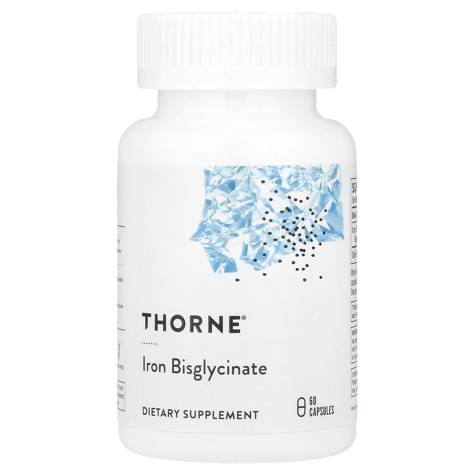 Thorne Iron Bisglycinate 60 kapslar framsida
