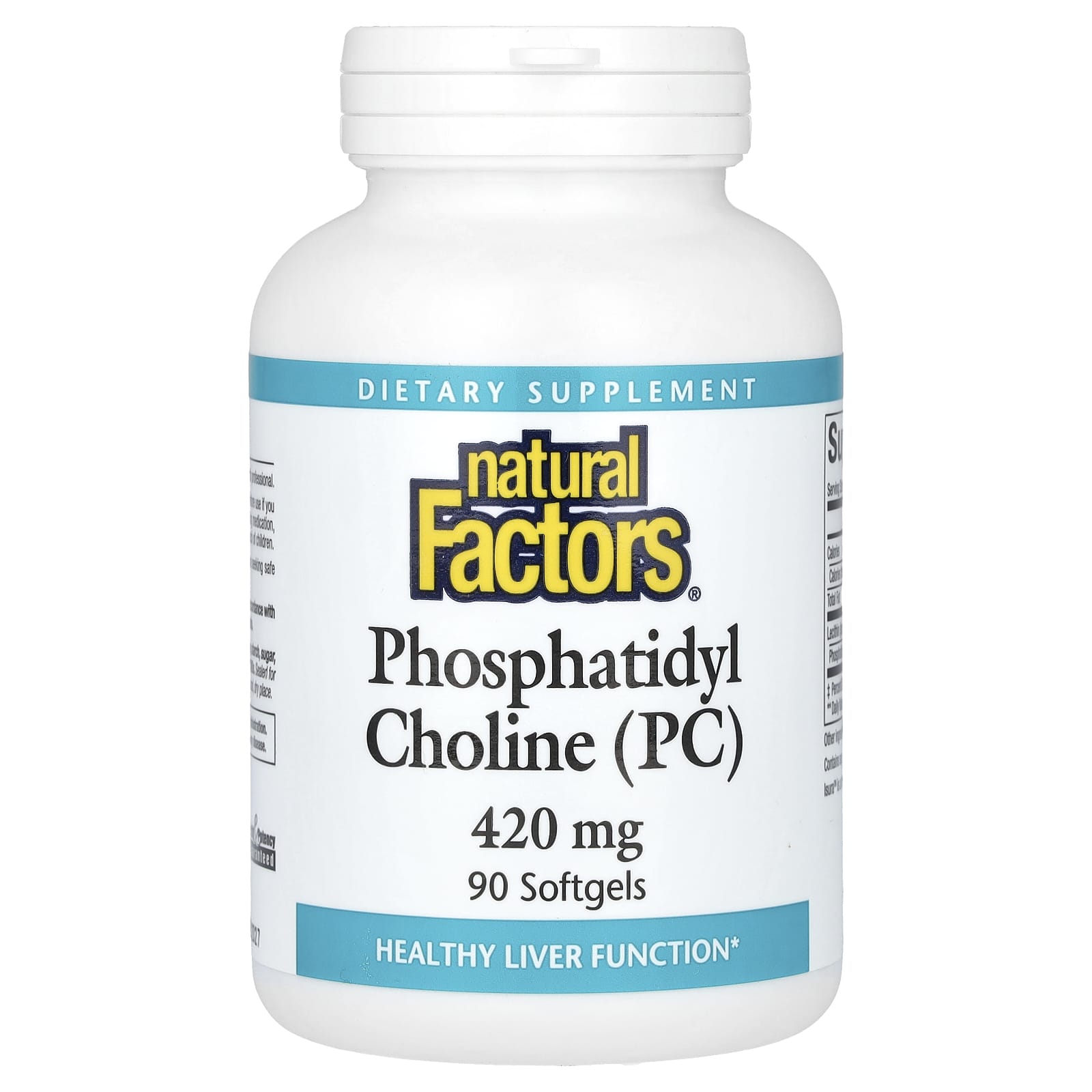 Natural Factors Phosphatidyl Choline baksida