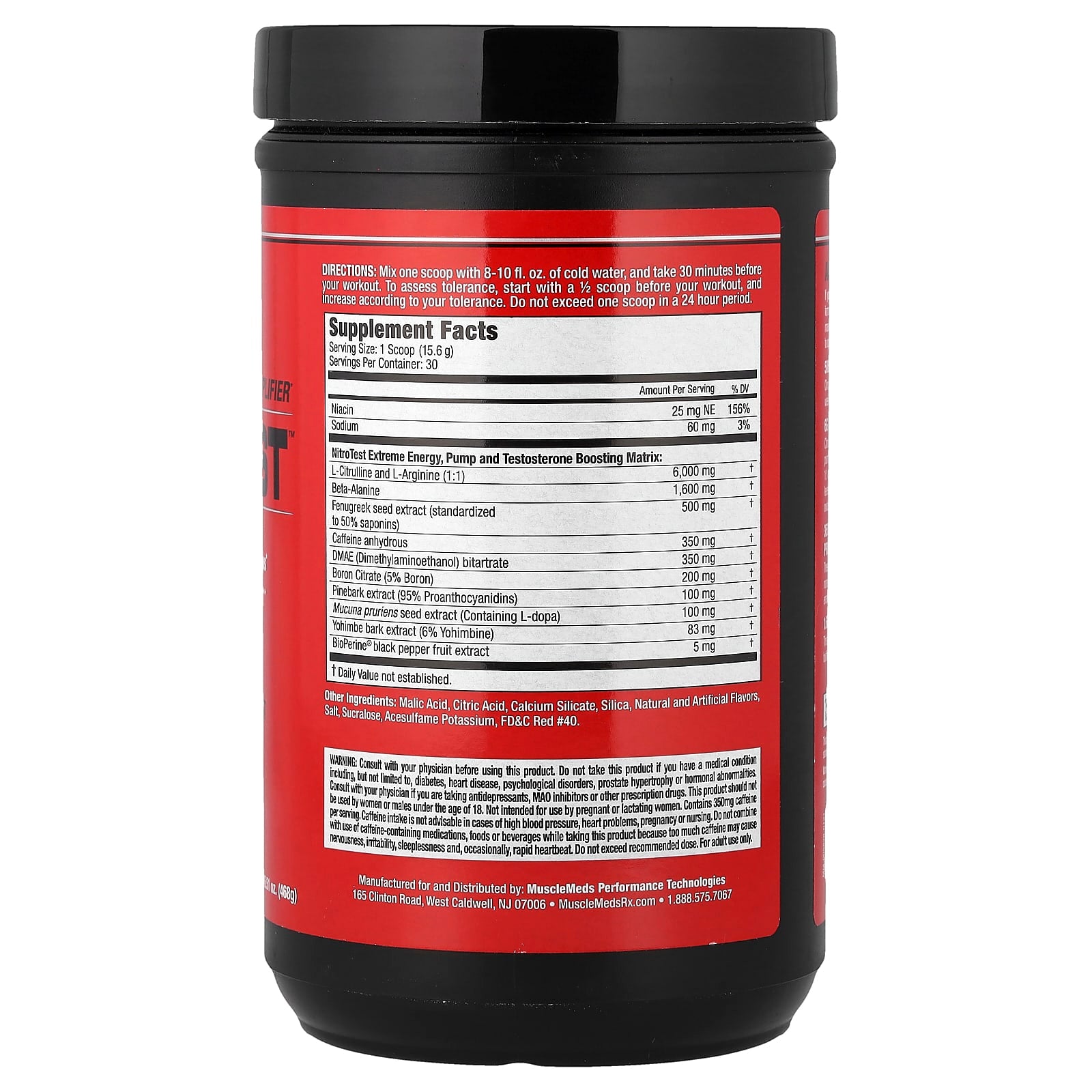 MuscleMeds - Nitrotest - 2 in 1 Pre-Workout + Test Booster