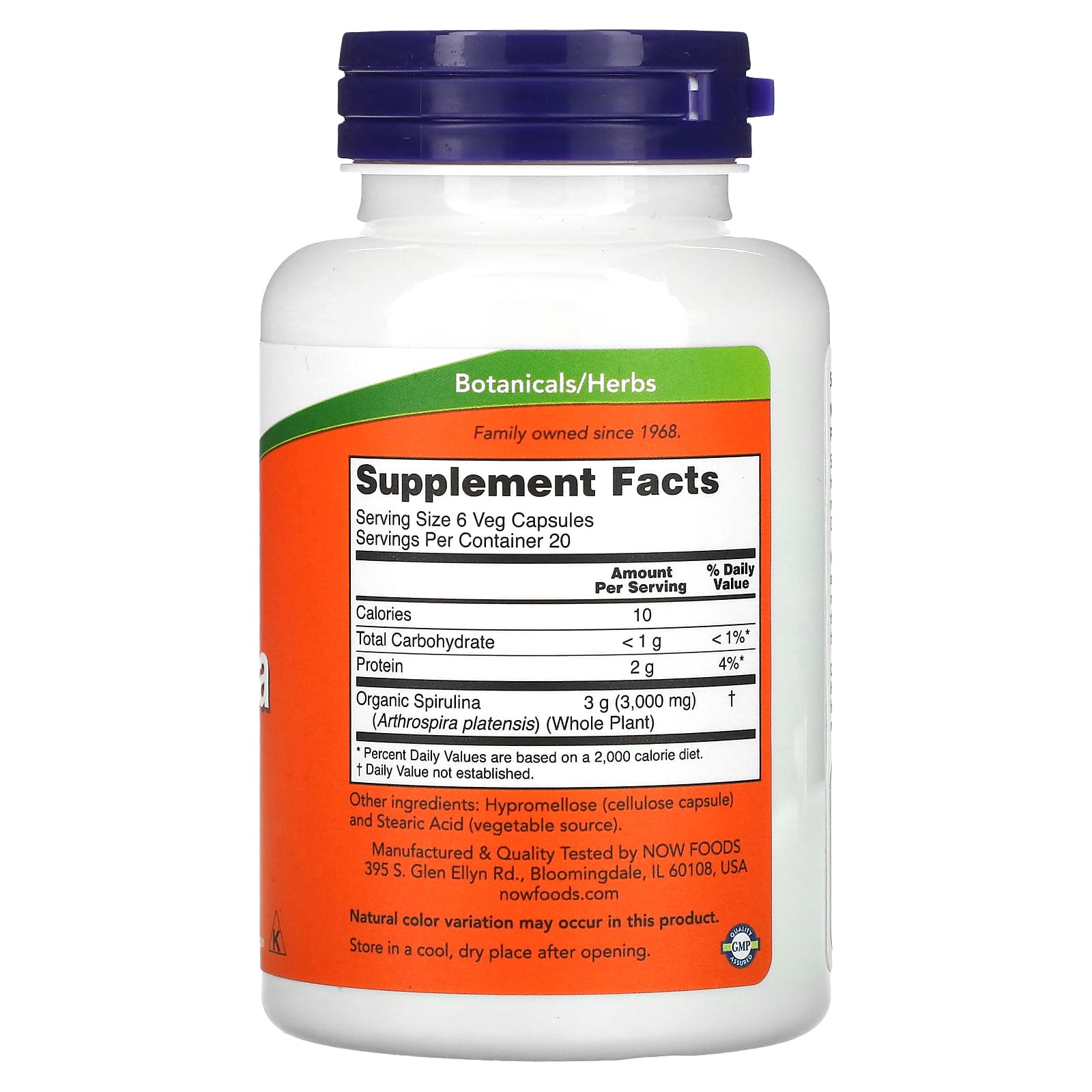NOW Foods - Spirulina, 500 mg - 500 tabletter