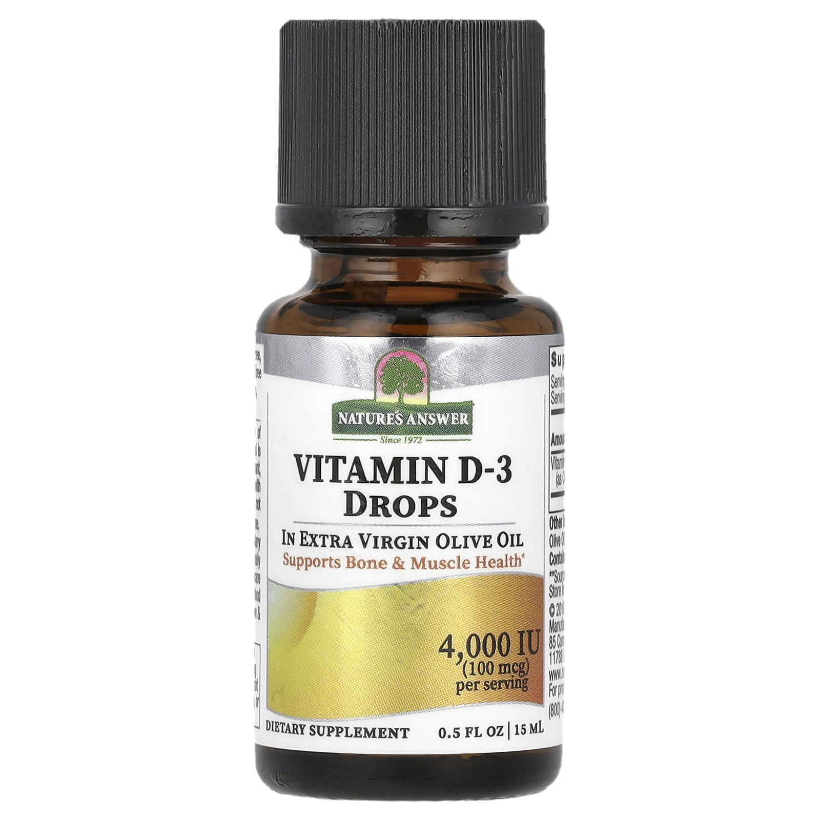 Vitamin D-3 Droppar flaskans detalj