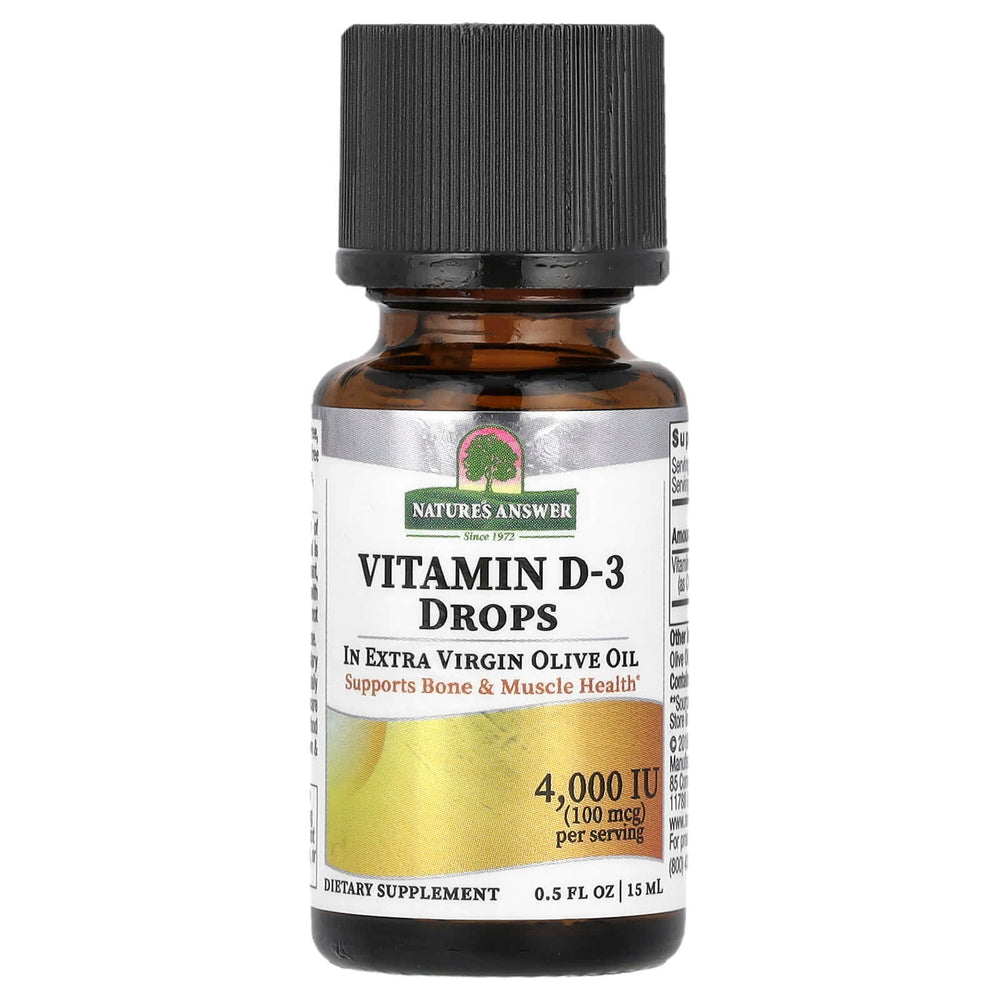 Vitamin D-3 Droppar flaskans detalj