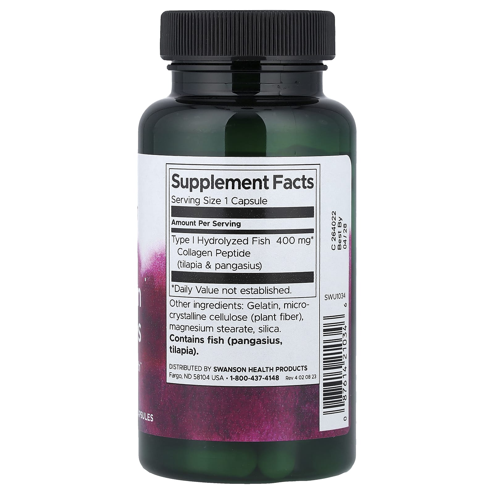 Swanson Type I Hydrolyzed Marine Collagen näringsfakta