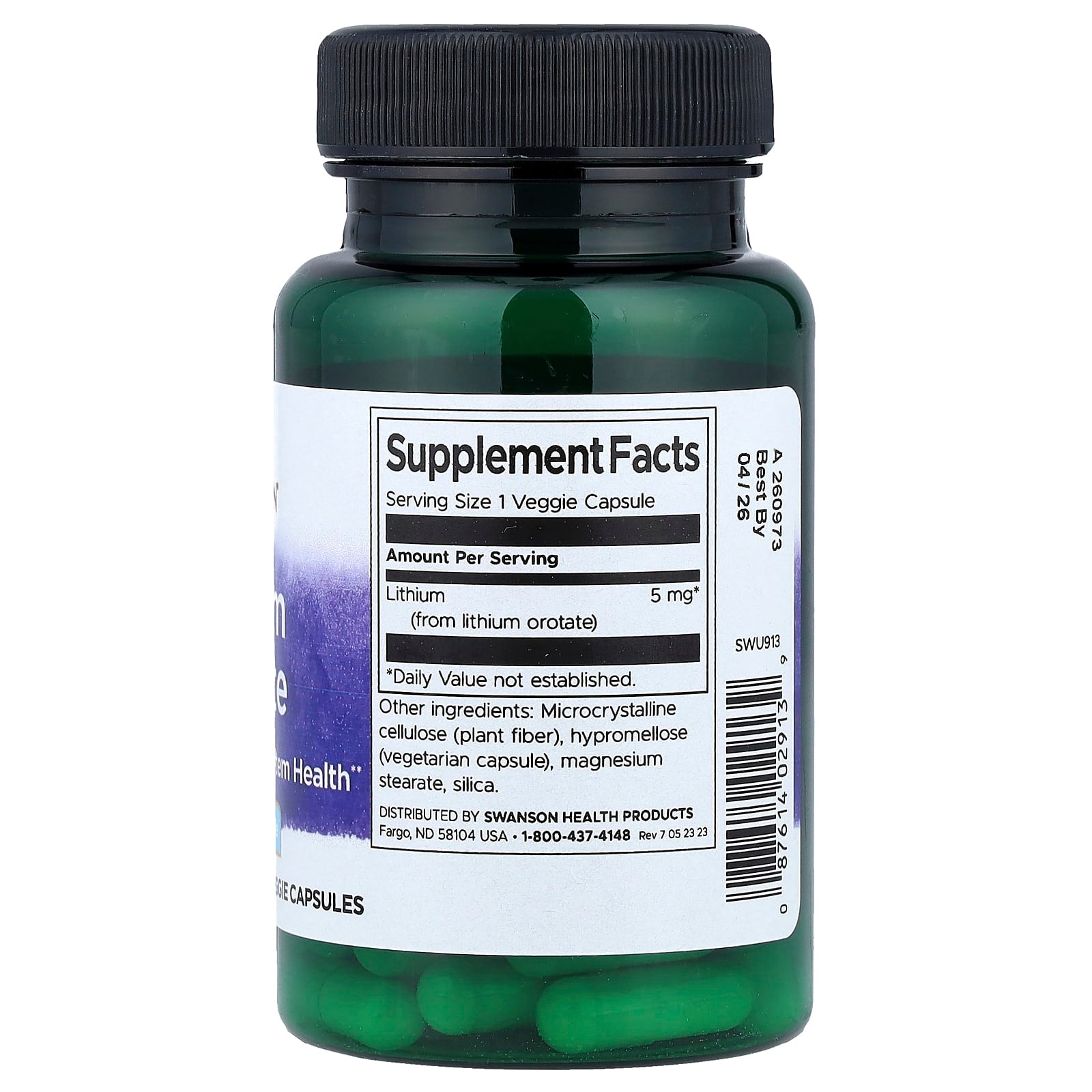 Swanson - Lithium Orotat - 60 Vcaps