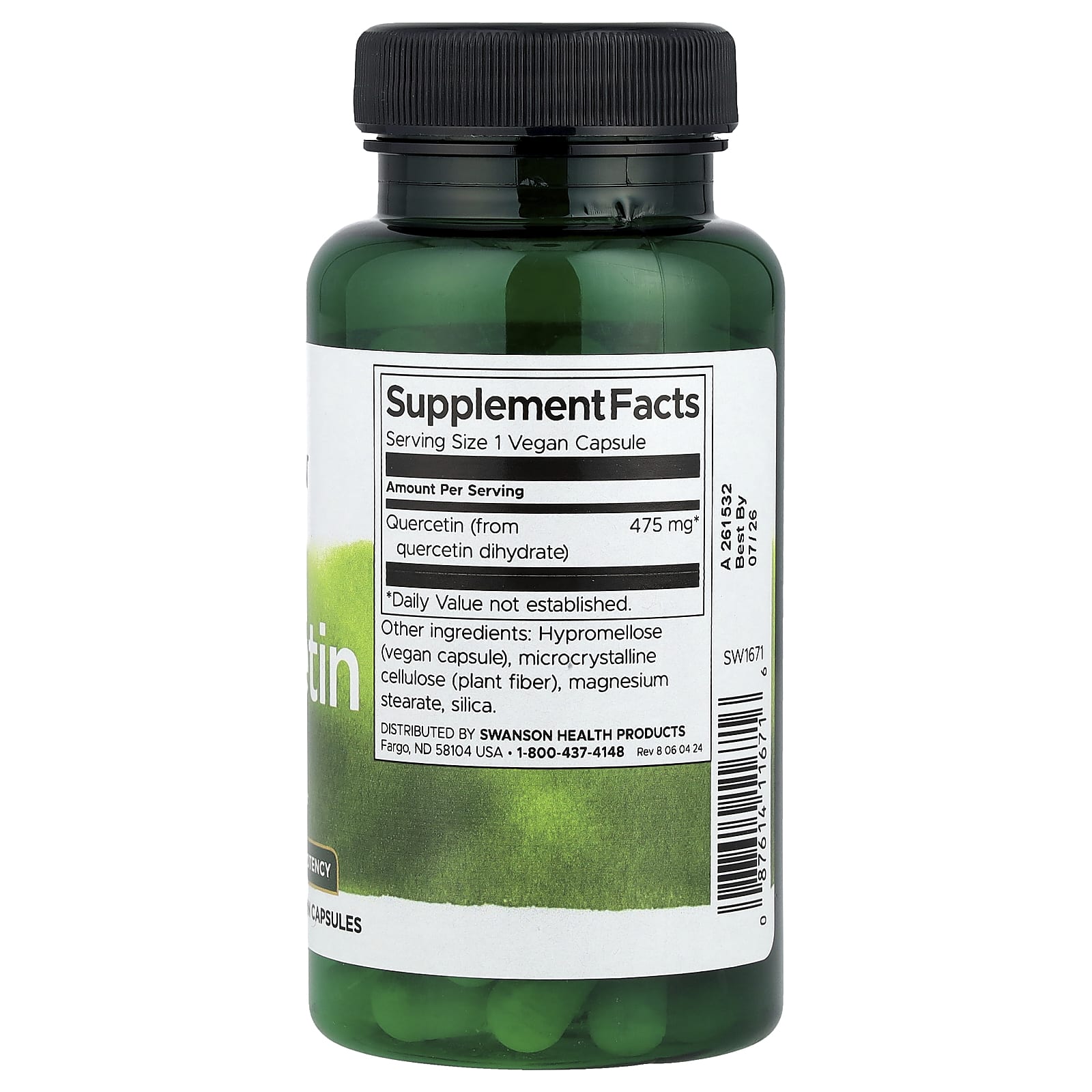 Swanson - Quercetin, 475mg Høj Potens - 60 Vcaps