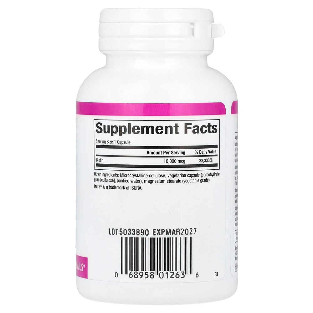 Biotin Extra Strength ingredienser etikett