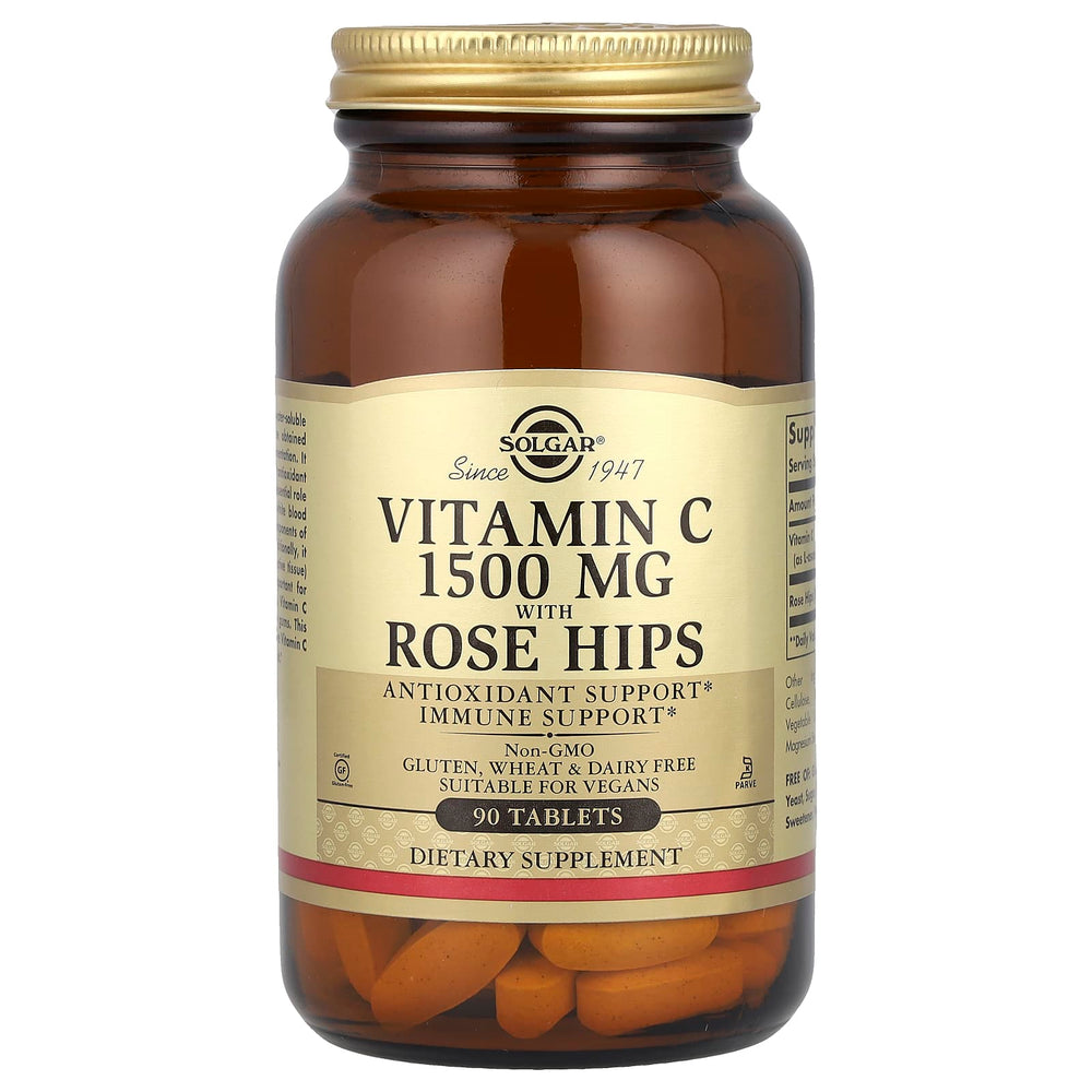 Vitamin C med Rosehöftsber baksida näringsfakta