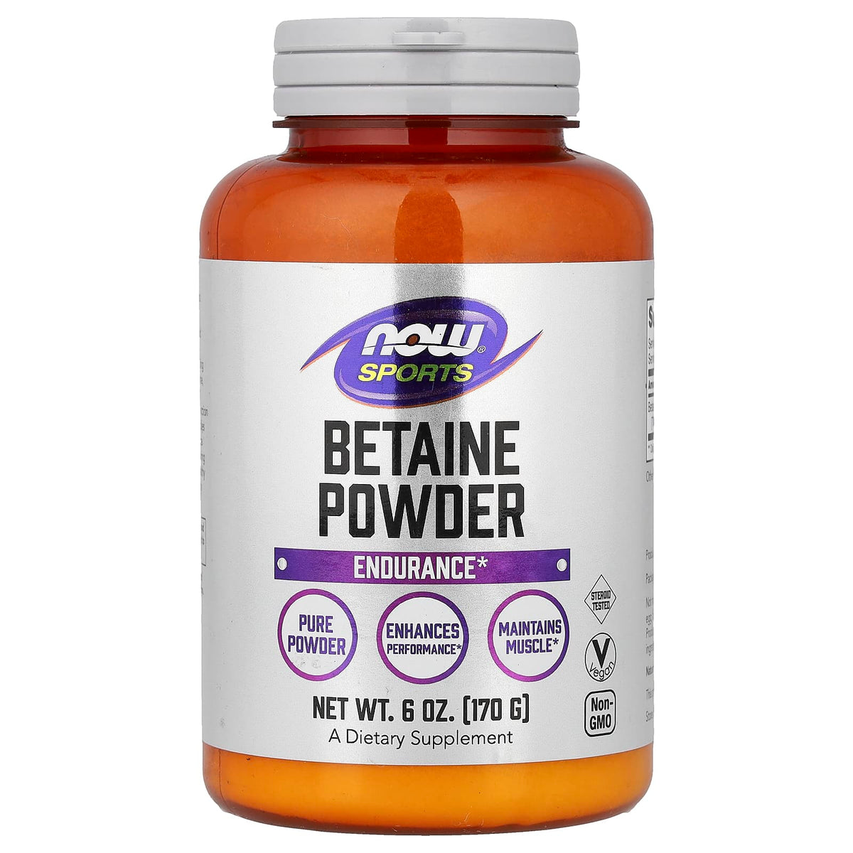 Betaine Powder – Ren TMG baksida näringsfakta