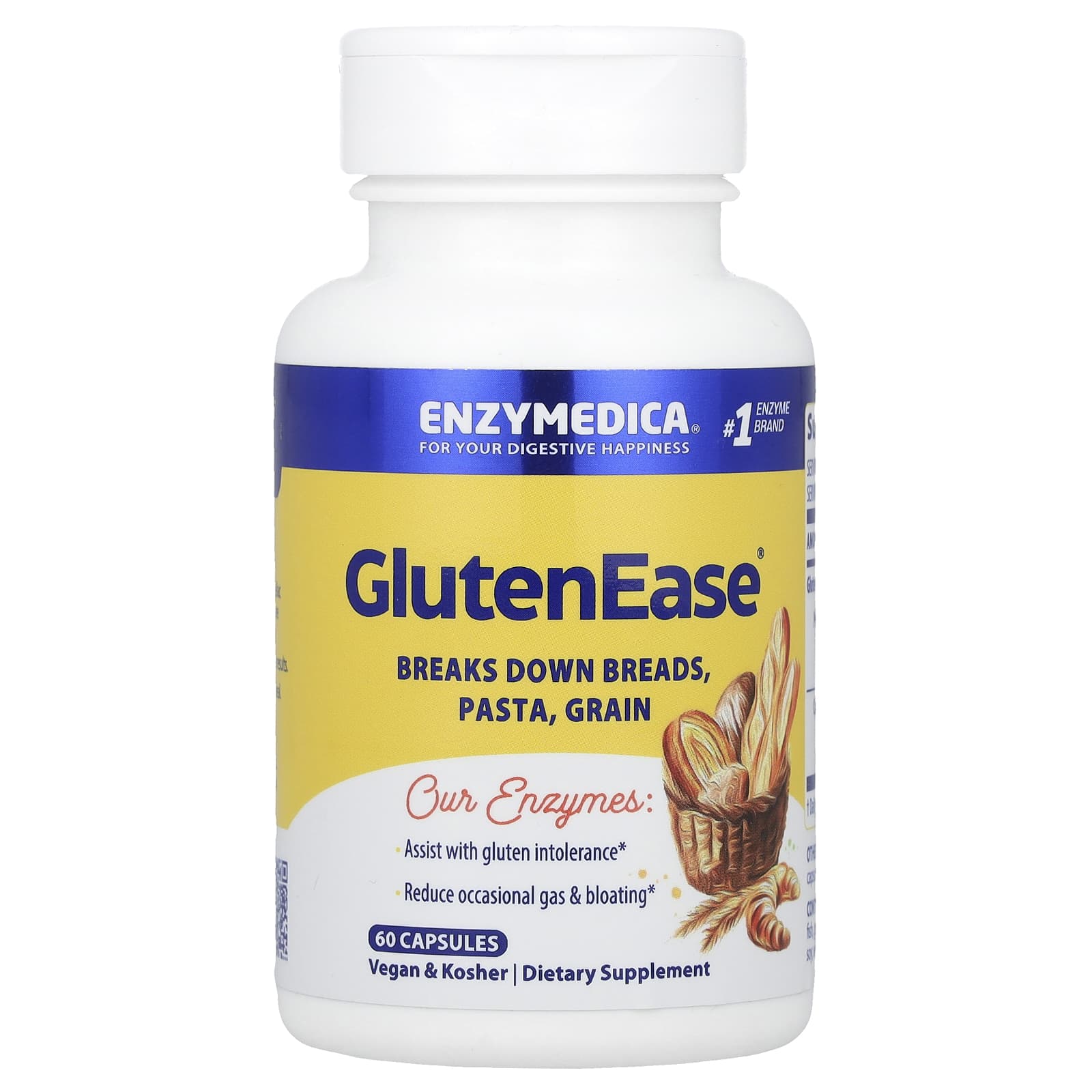 Enzymedica Glutenease ingredienser & etikett