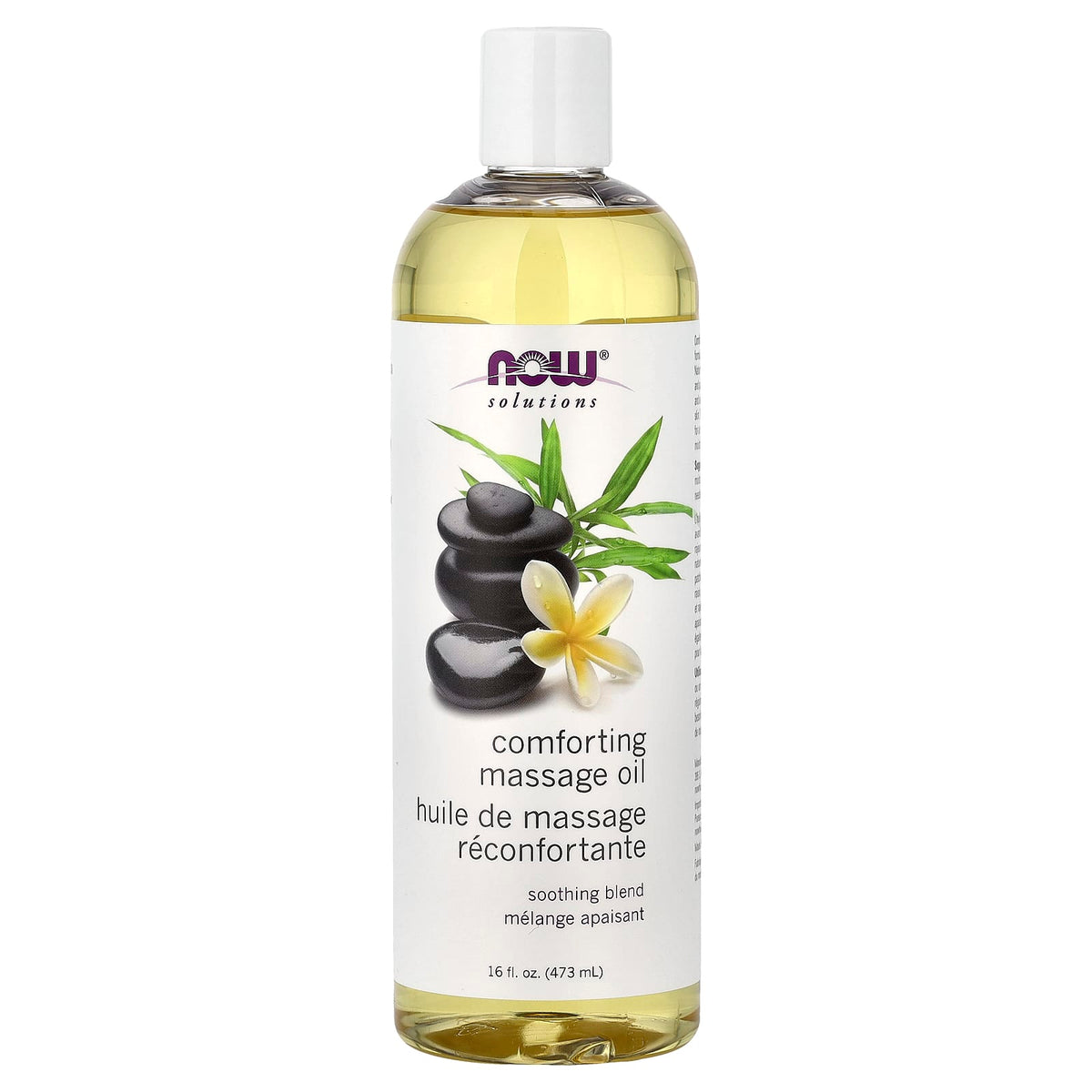 Comforting Massage Oil baksida med näringsinformation
