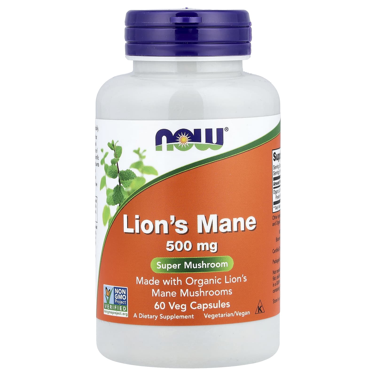 Lion's Mane – Lövinmanextrakt 500 mg baksida